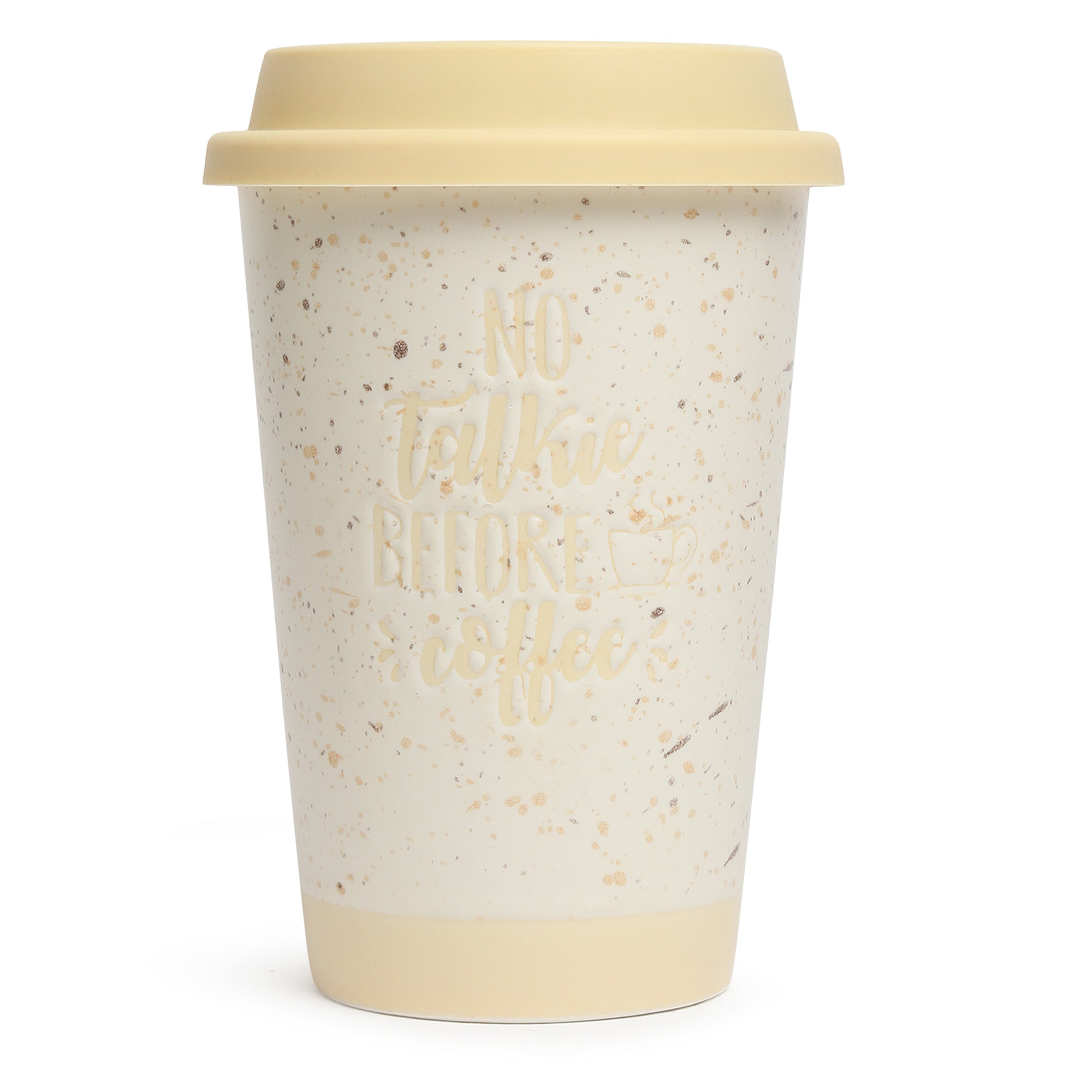 Coffee First Yellow Ceramic Mug
