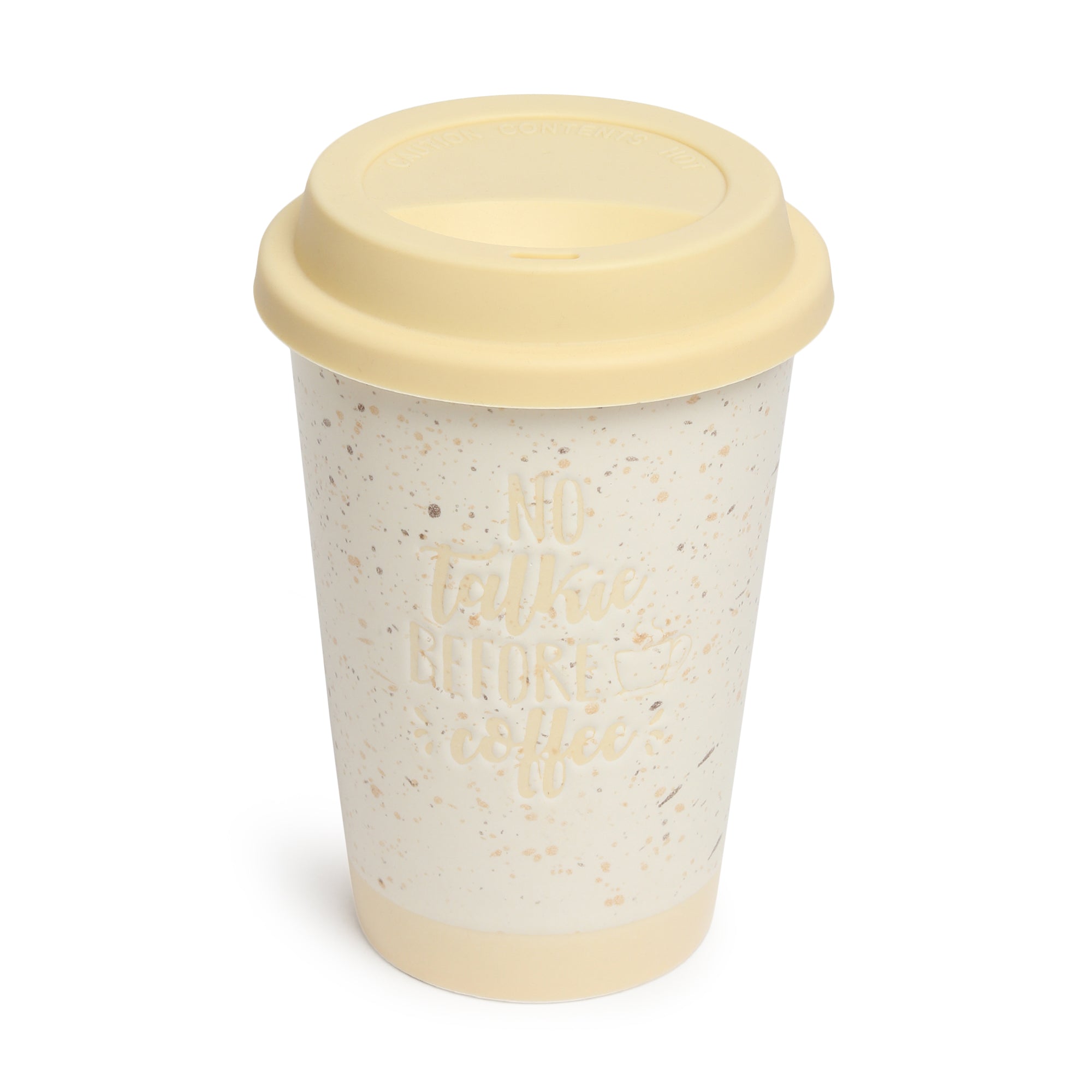 Coffee First Yellow Ceramic Mug