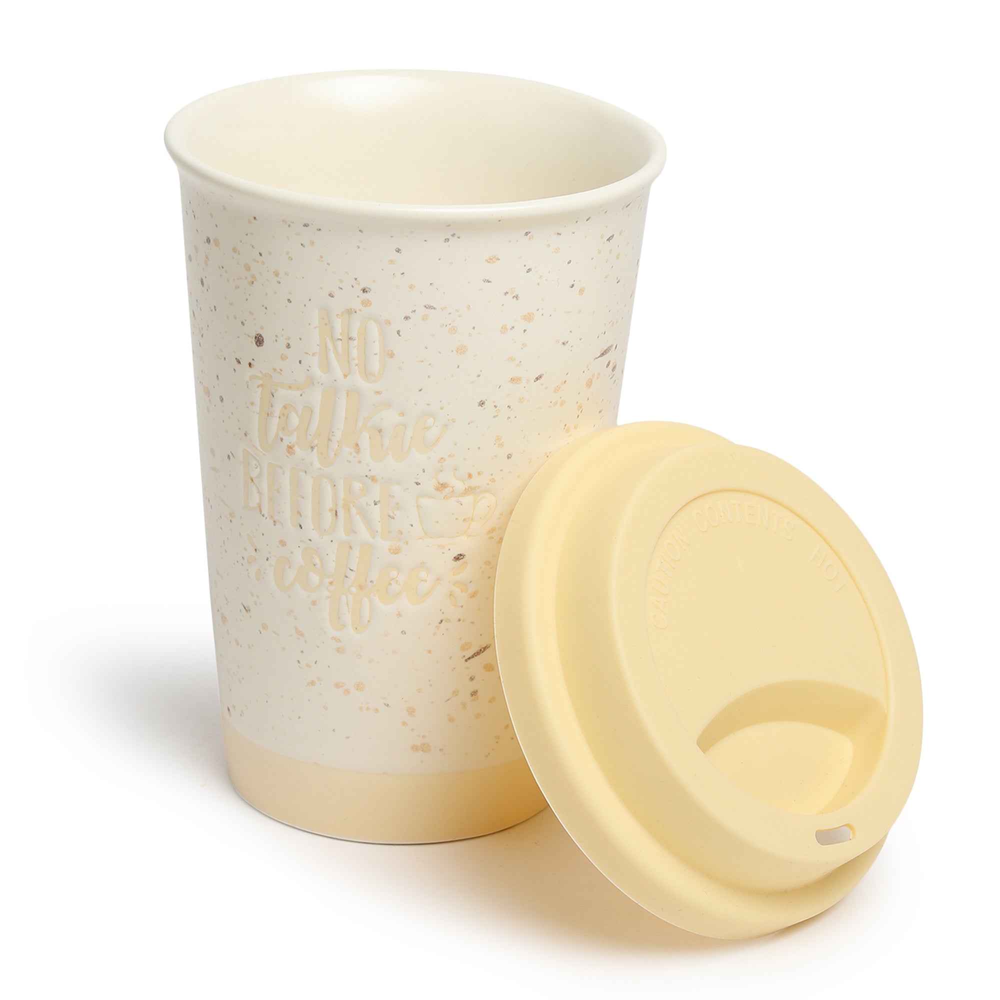 Coffee First Yellow Ceramic Mug