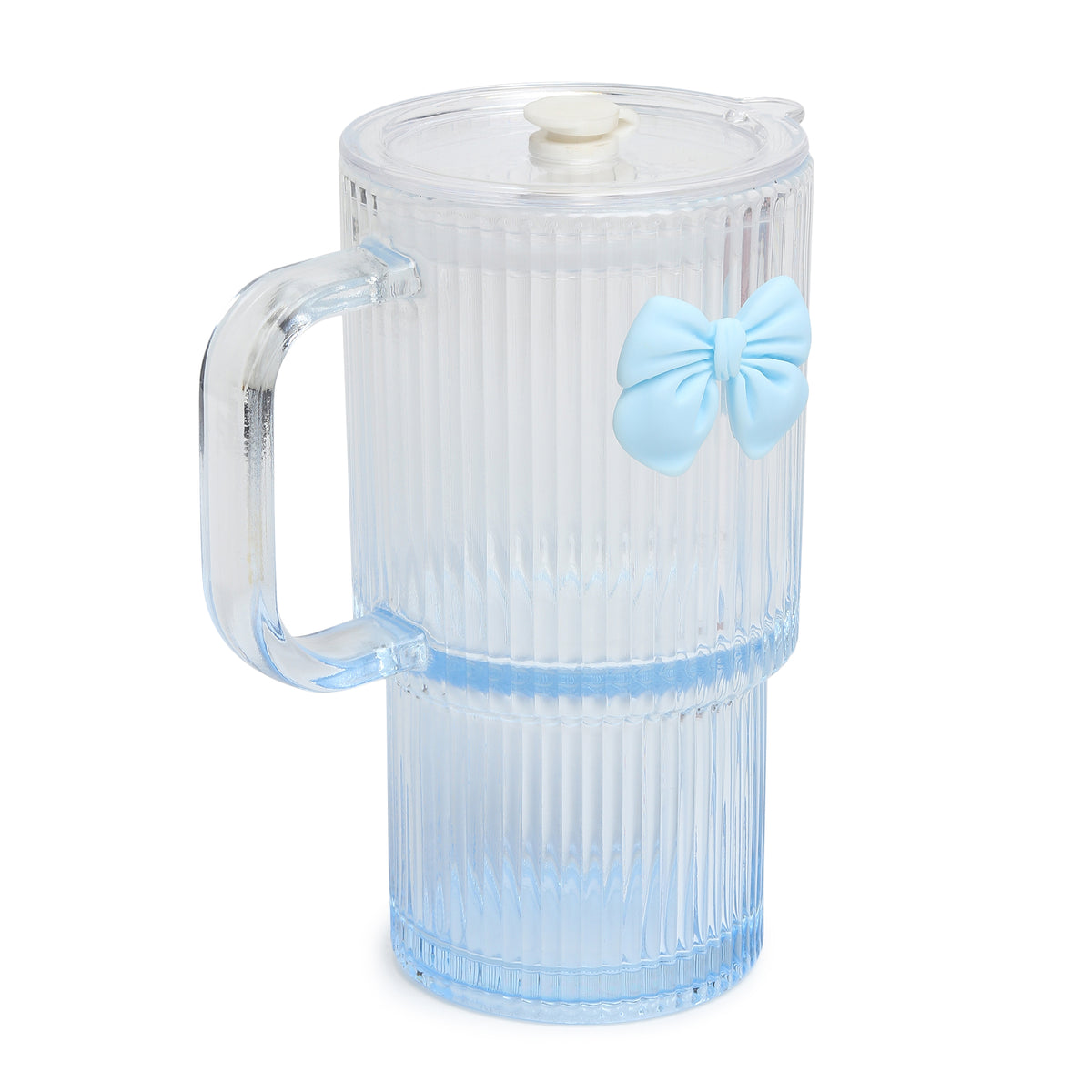 Ribbonette Glass Tumbler Blue