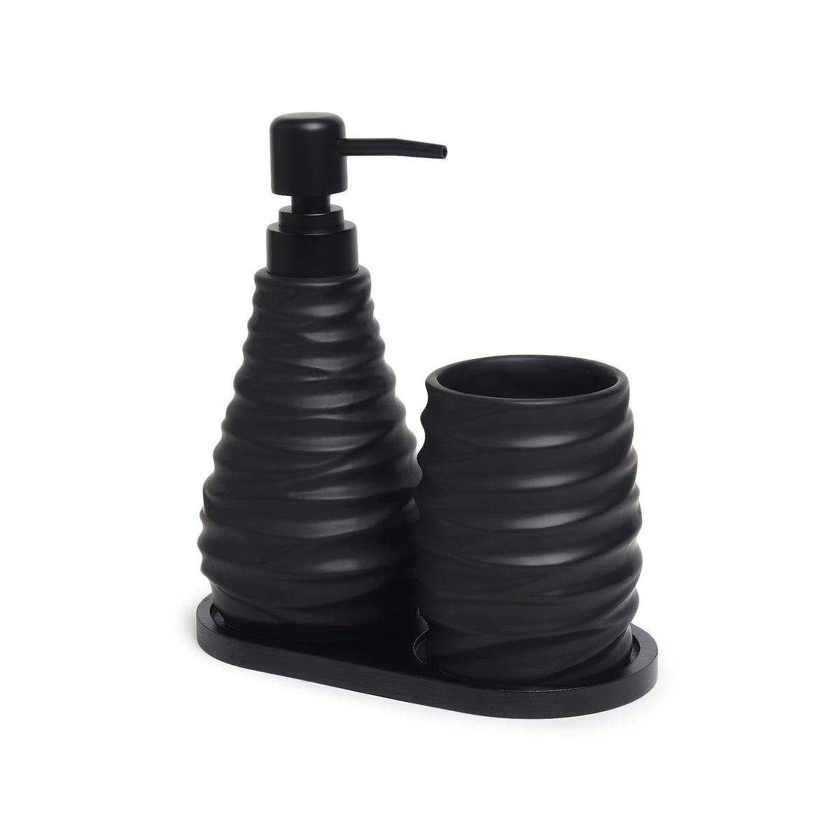 Drift Bathroom Set of 3 Black