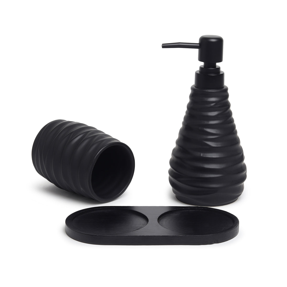 Drift Bathroom Set of 3 Black