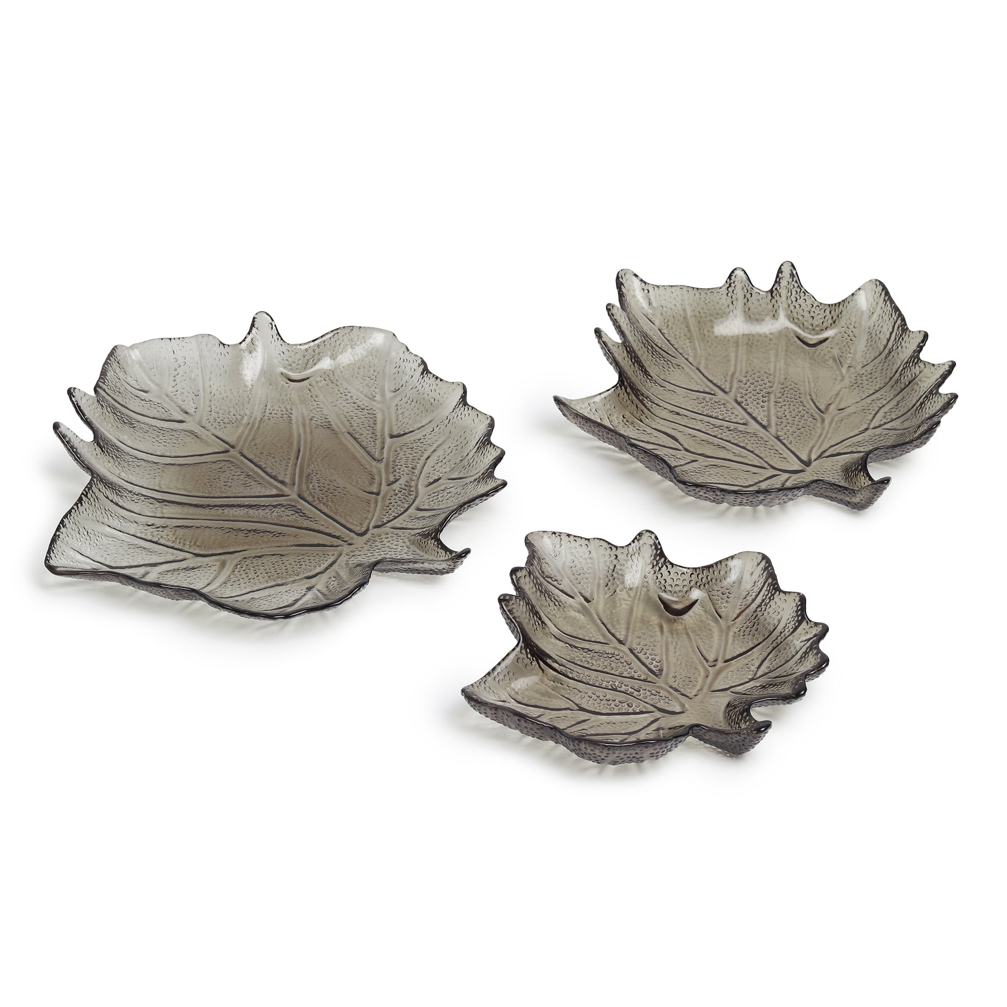 Slate Black Glass Bowl Set of 3