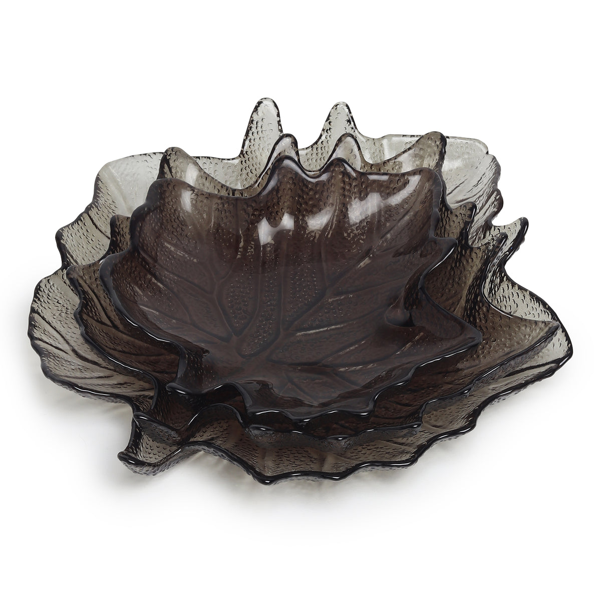 Slate Black Glass Bowl Set of 3