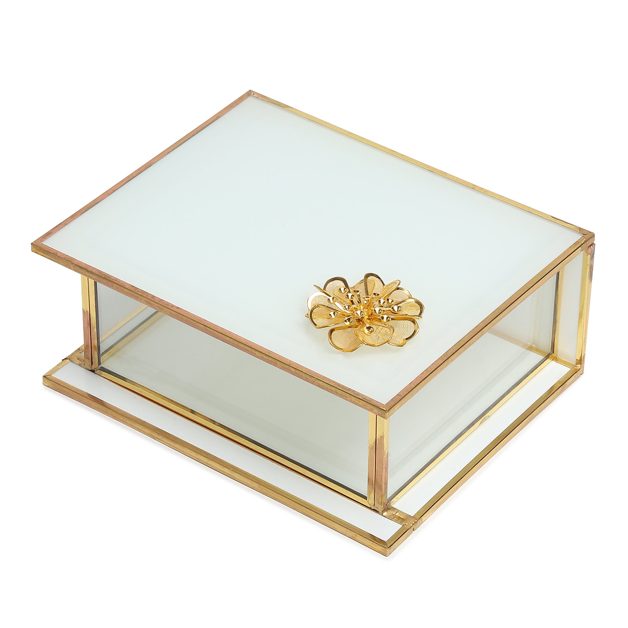 Livia's Flower Small Glass jewelry Box