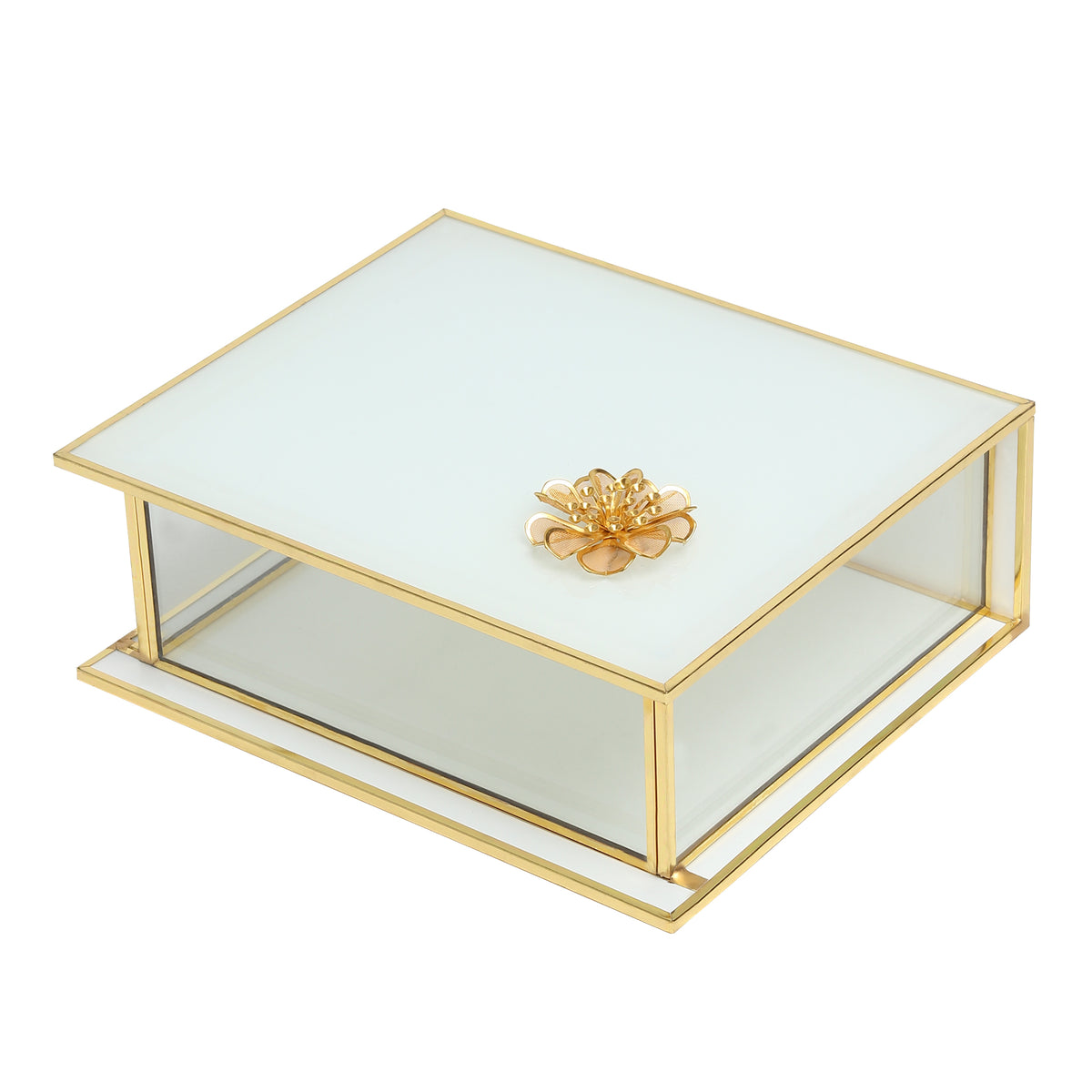 Livia's Flower Box Medium Glass jewellery Box
