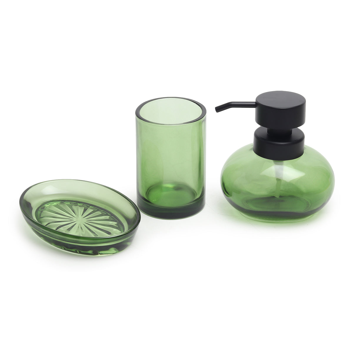 Bramble Green Bathroom Set