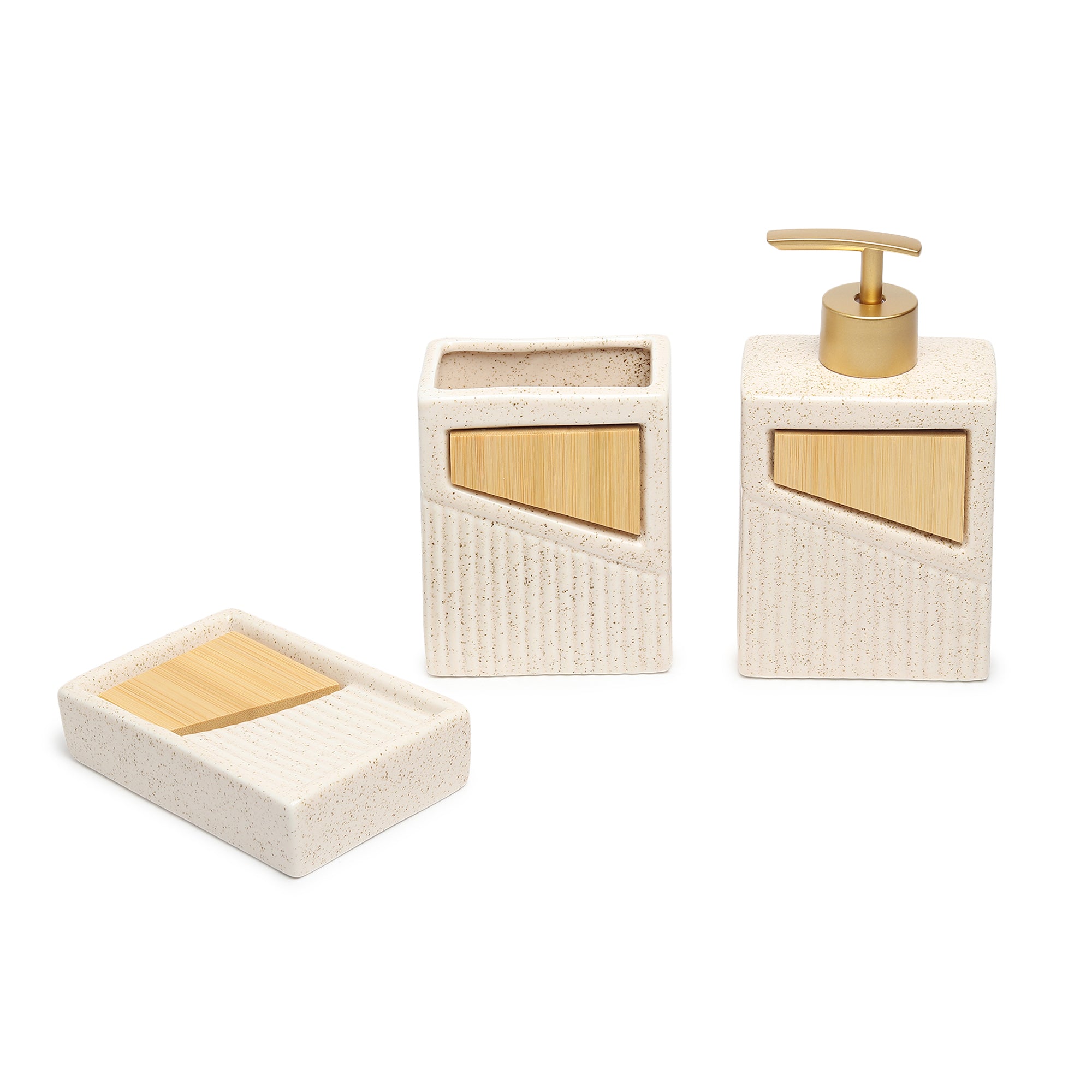 Terrazzo Block Bathroom Set of 3