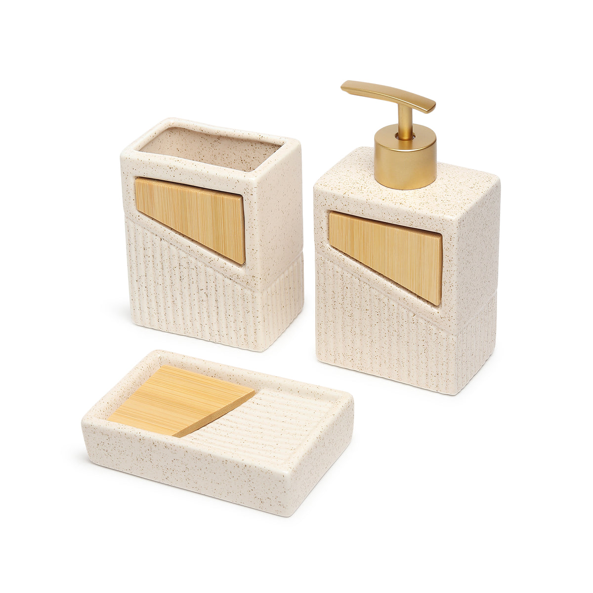 Terrazzo Block Bathroom Set of 3
