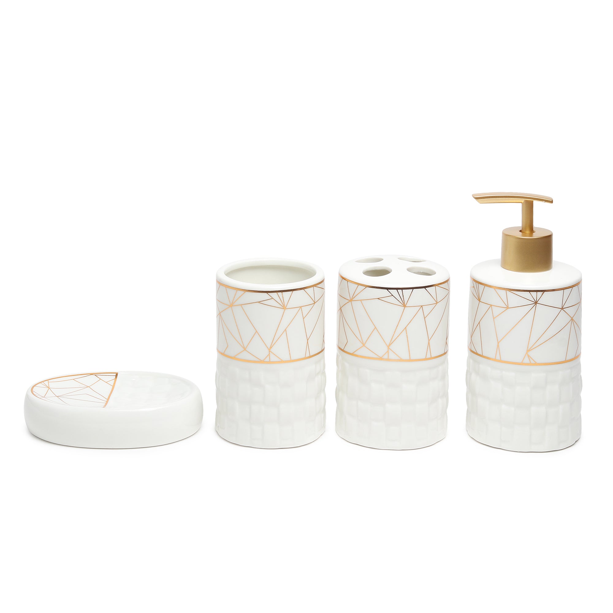 Gridelle Bathroom Set of 4 Gold