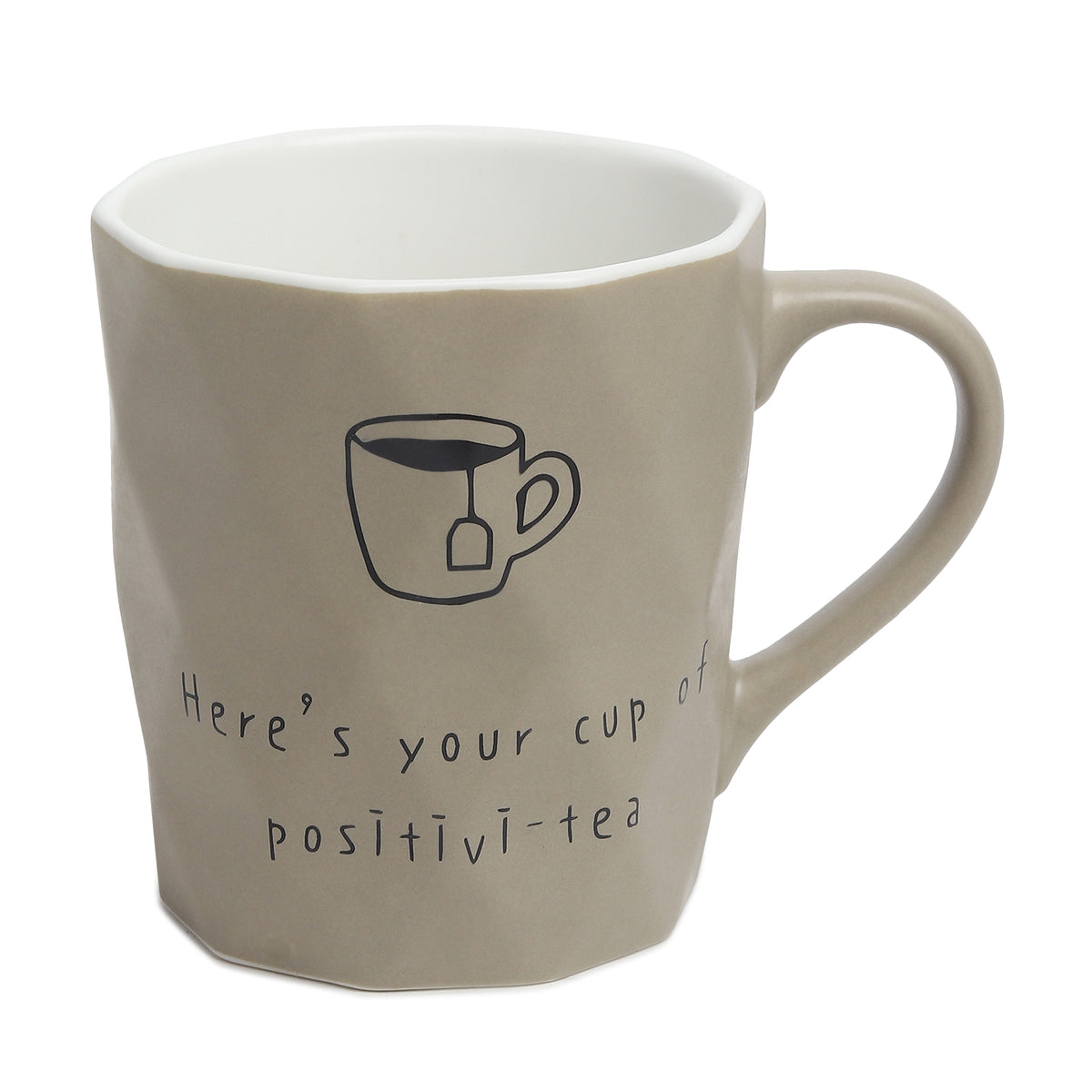 Positive-Tea Grey ceramic cup