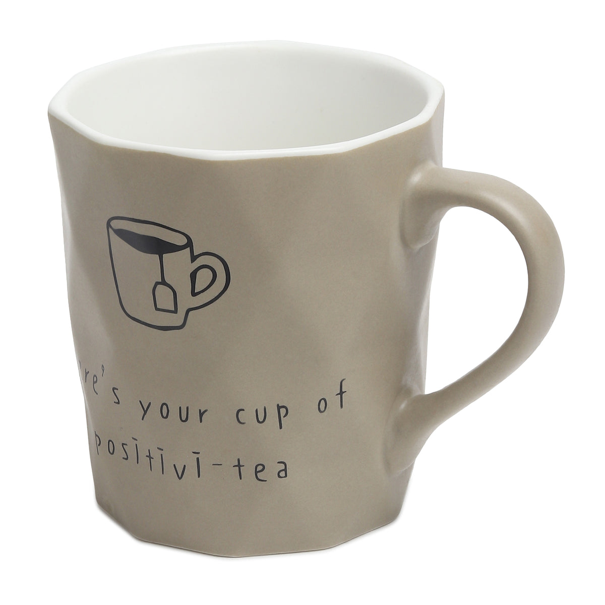 Positive-Tea Grey ceramic cup
