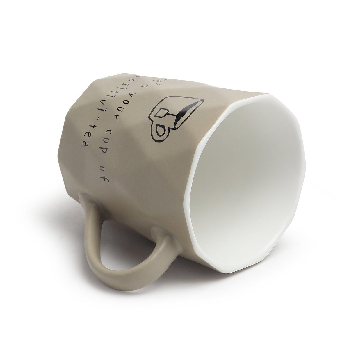 Positive-Tea Grey ceramic cup