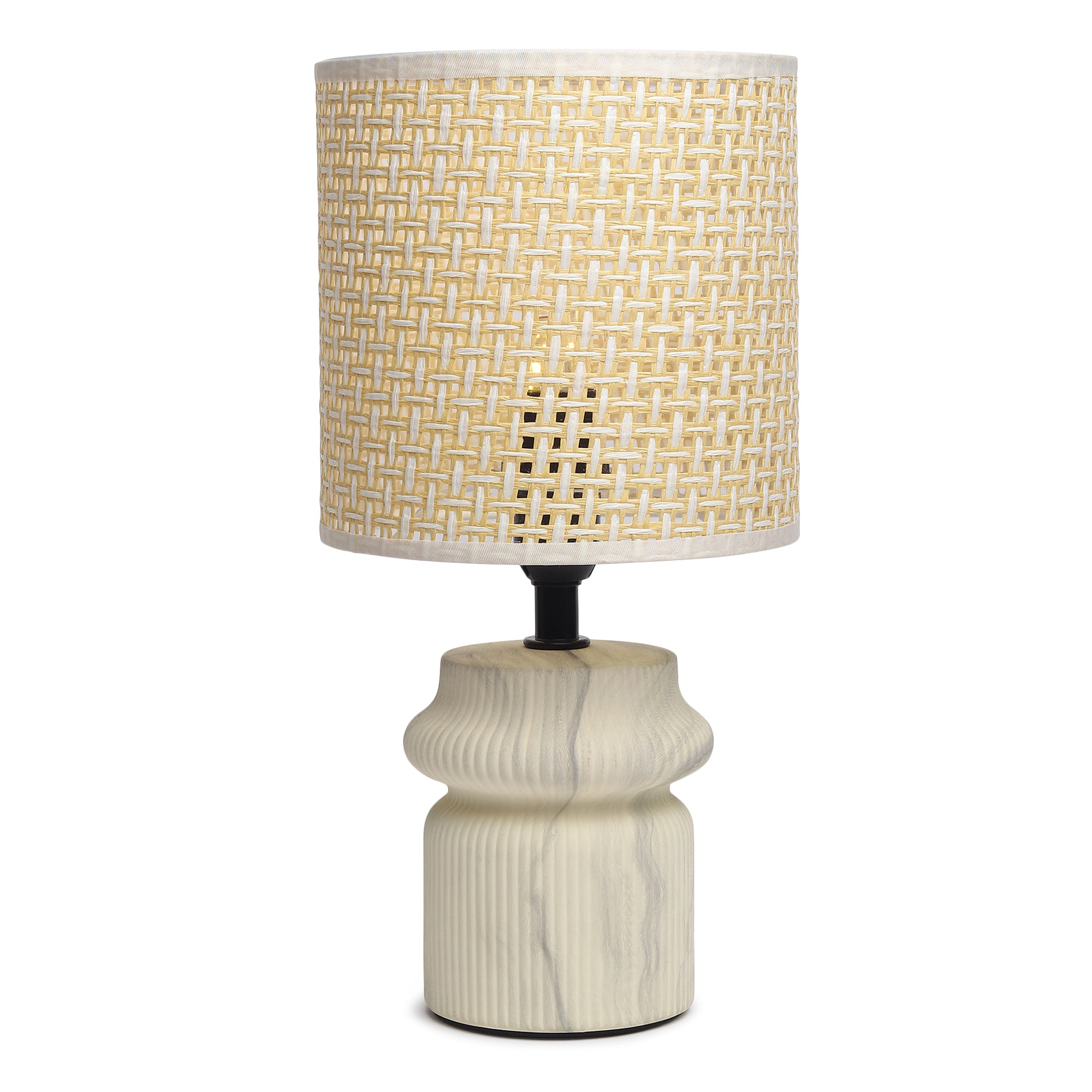 Ruffle Forme Beige Table Lamp