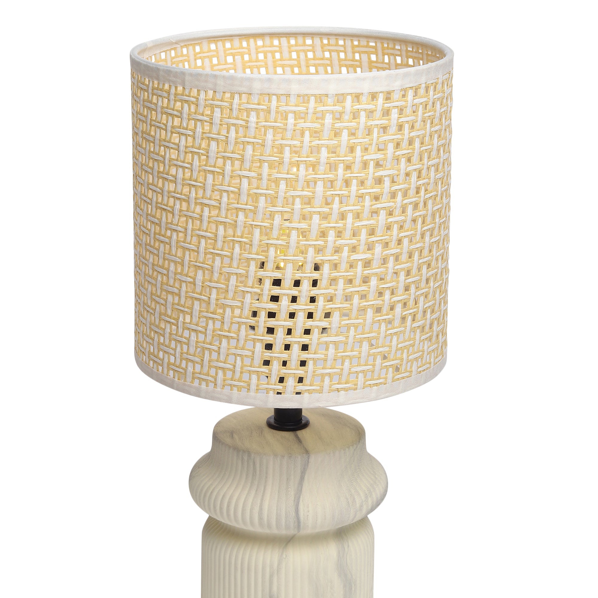 Ruffle Forme Beige Table Lamp