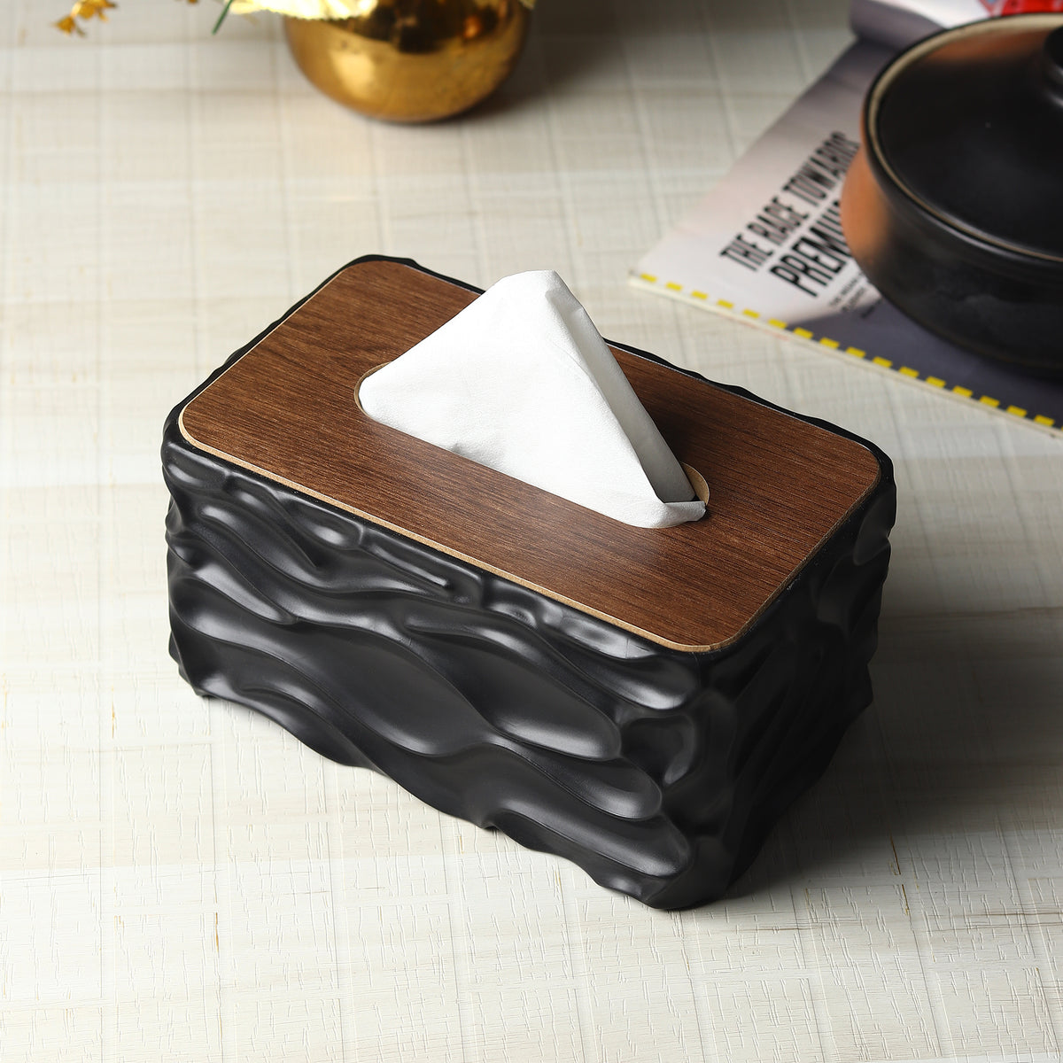 Calder Black Tissue Box