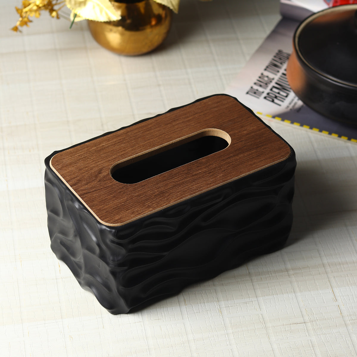 Calder Black Tissue Box