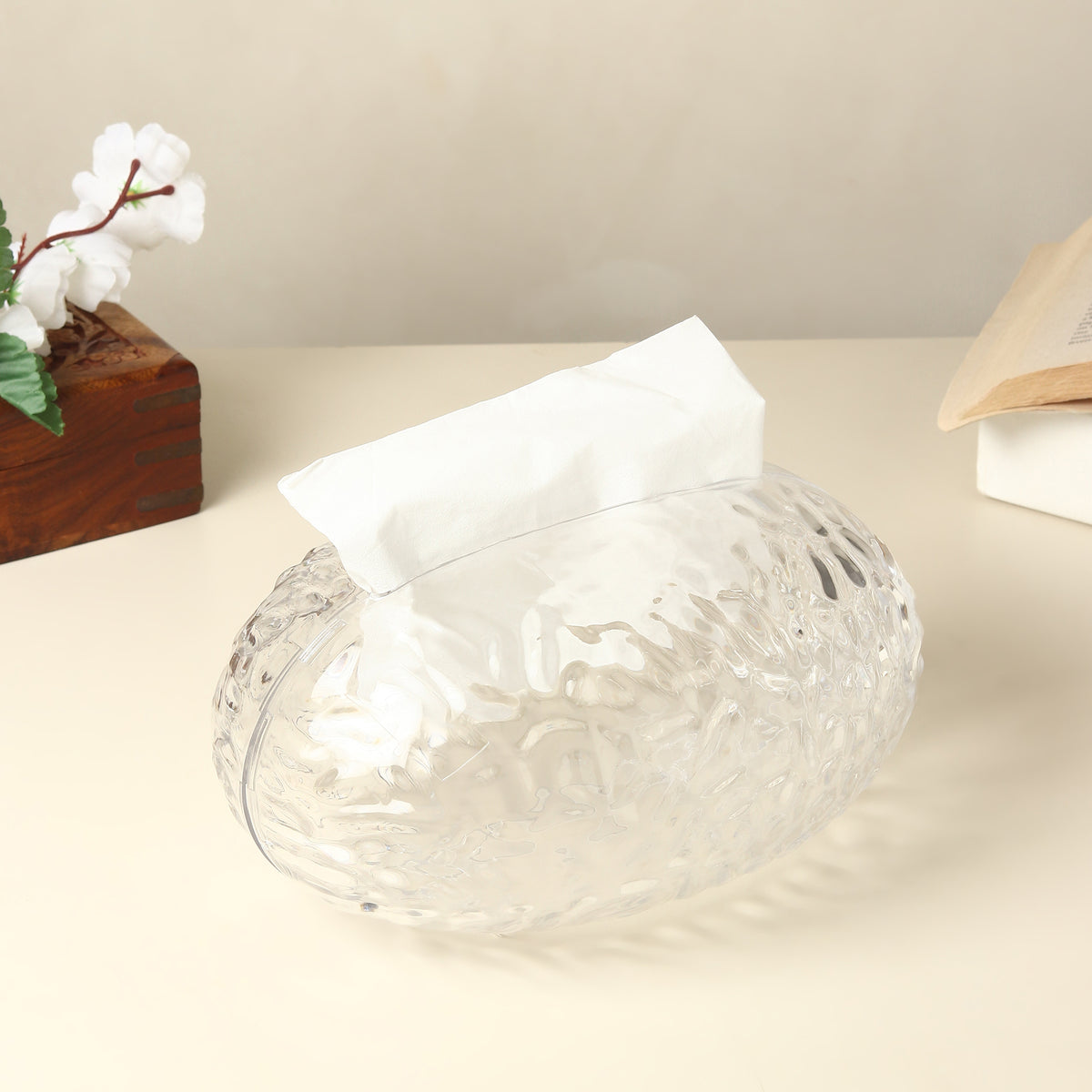 Ripple Transparent  Napkin  Box
