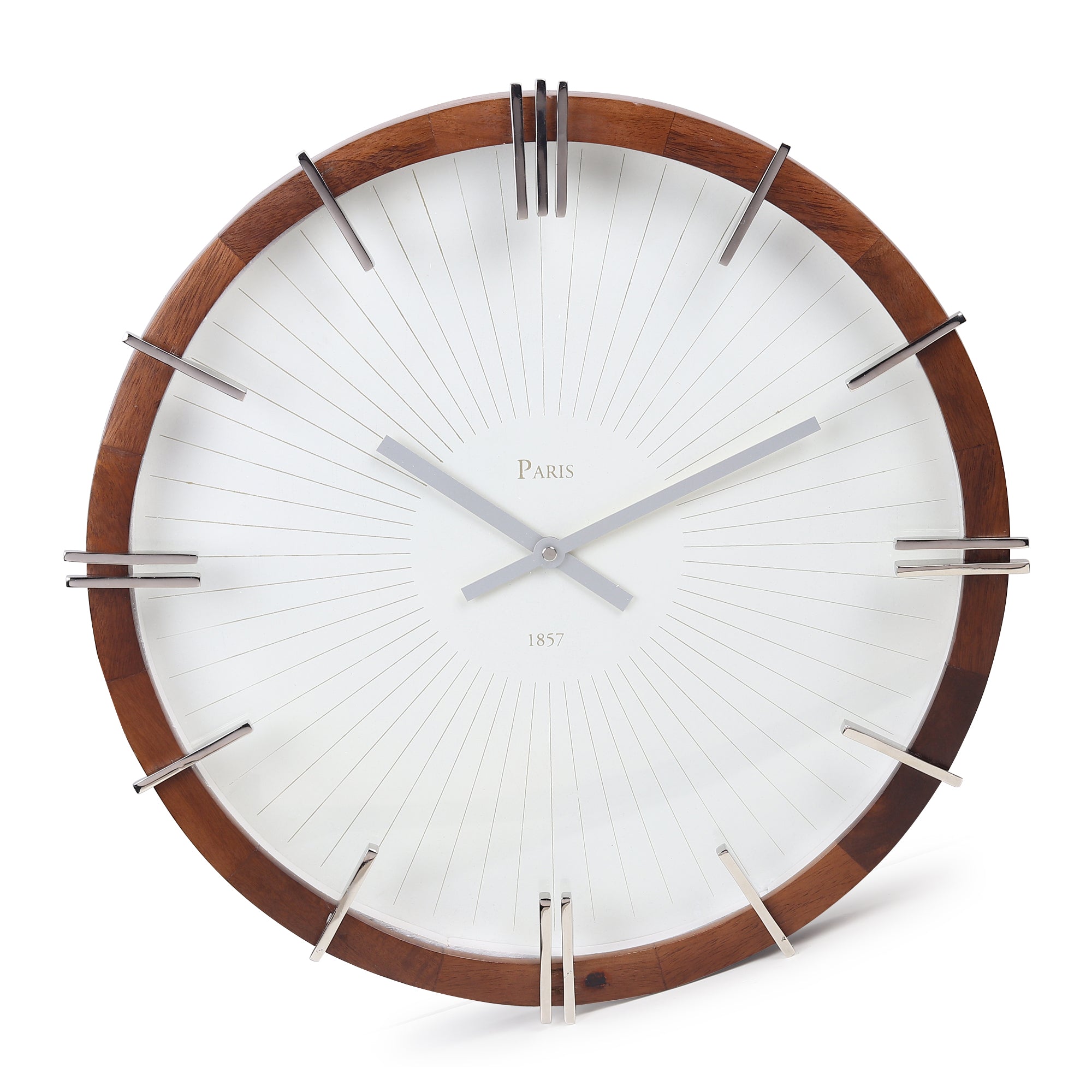 Eclipta Silver Wall Clock