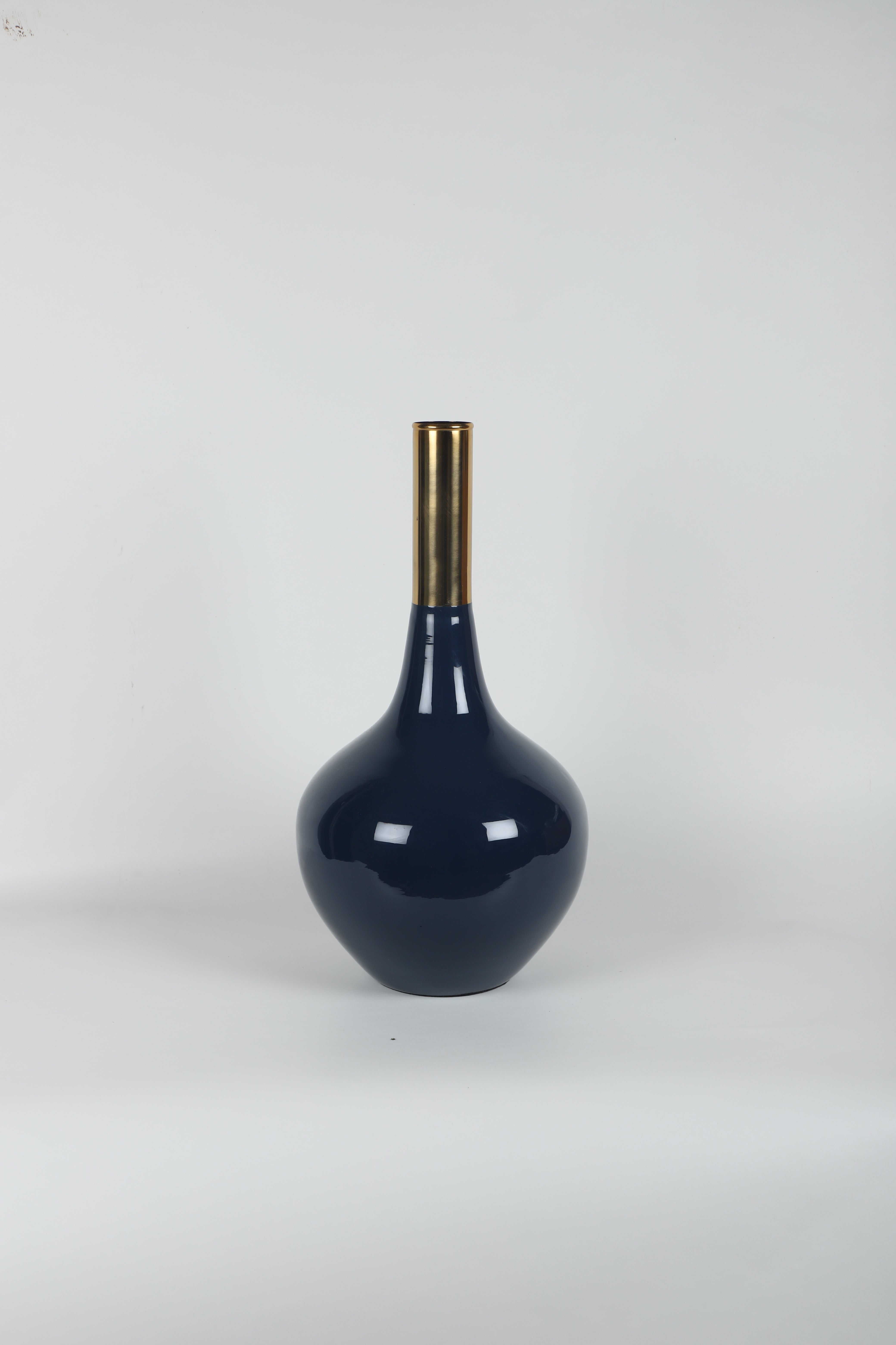 Stout Deidra Teal Blue Metal Vase