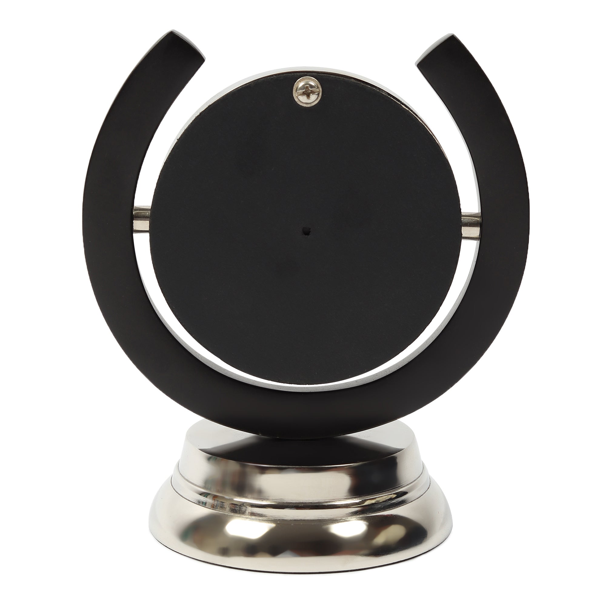 Equestrian Table Clock in Silver