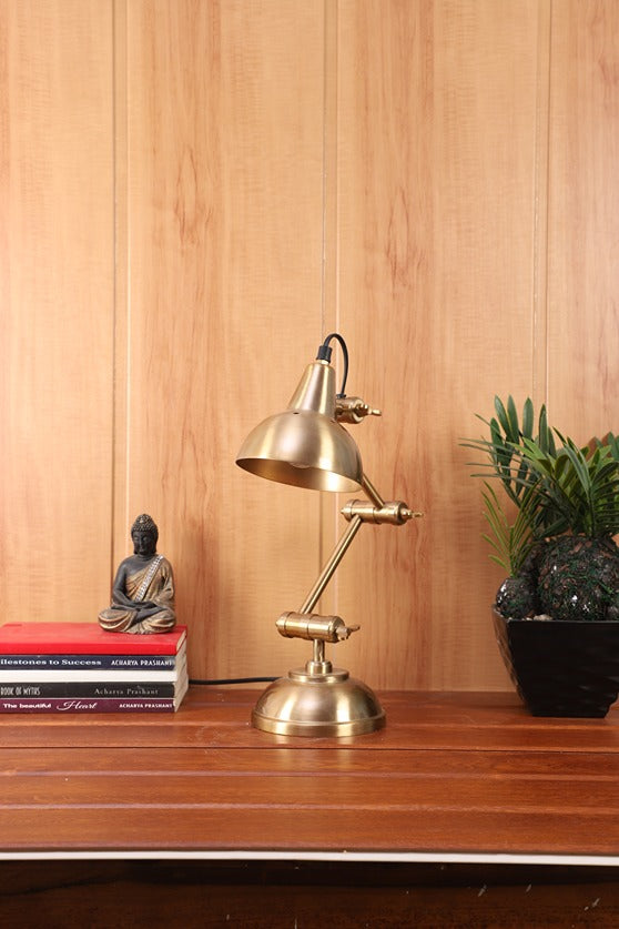 Shiny Gold Adjustable Iron Study Lamp