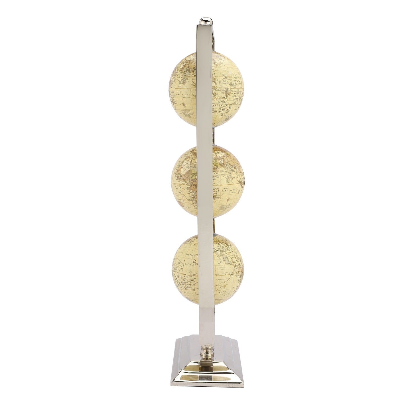 Vertical Triple Cream Globe Stand