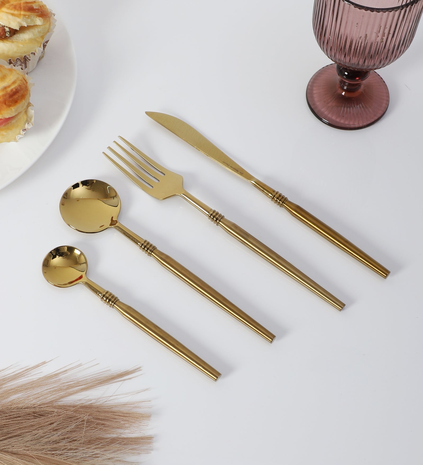 Cutlery , Stainless Steel Cutlery Set, Gold Cutlery Set,Tableware,Kitchen Essentials,Premium Cutlery