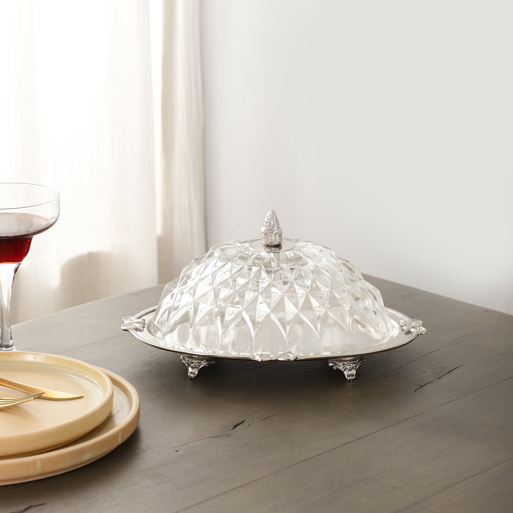 Crown Tier Crystal Cake Dome