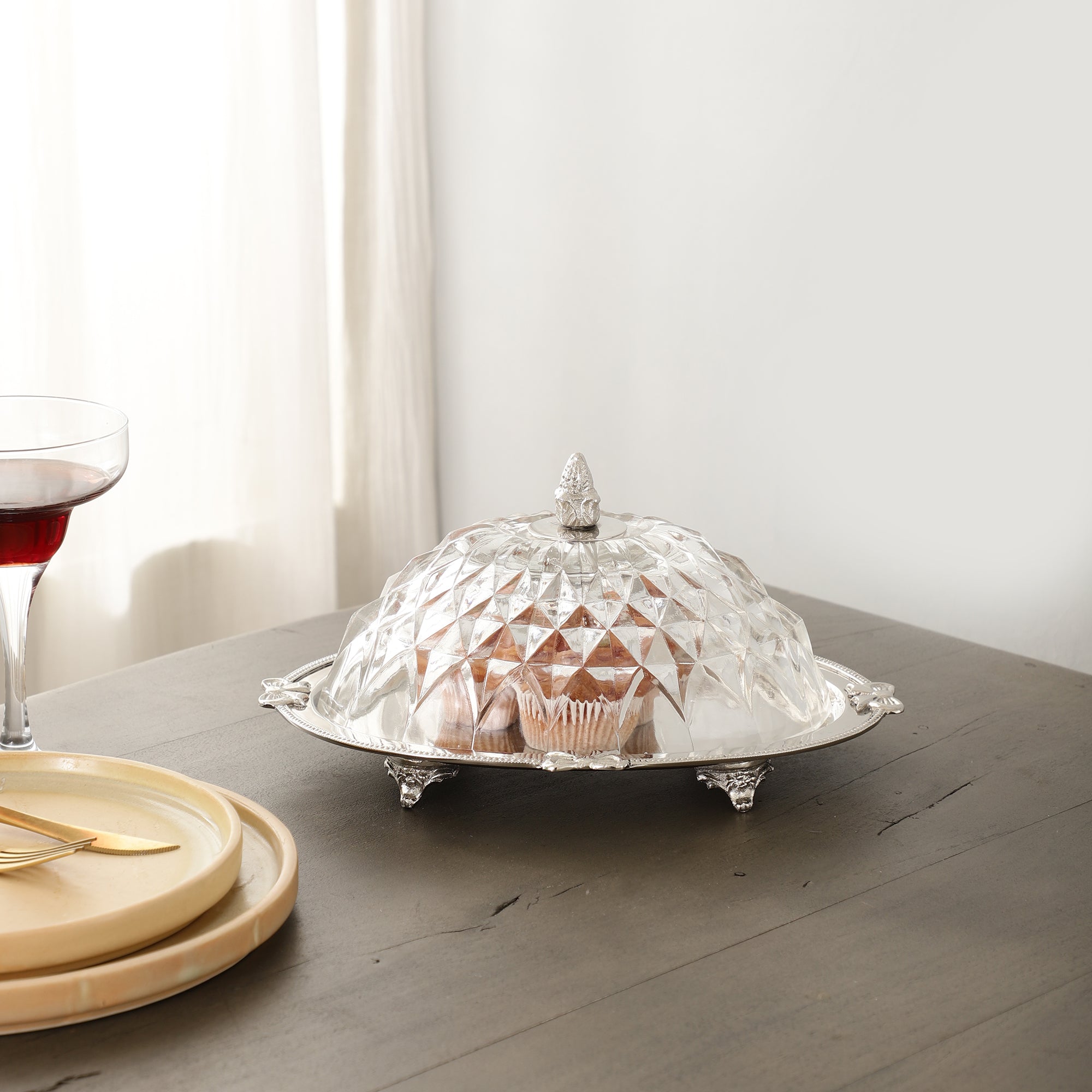 Crown Tier Crystal Cake Dome