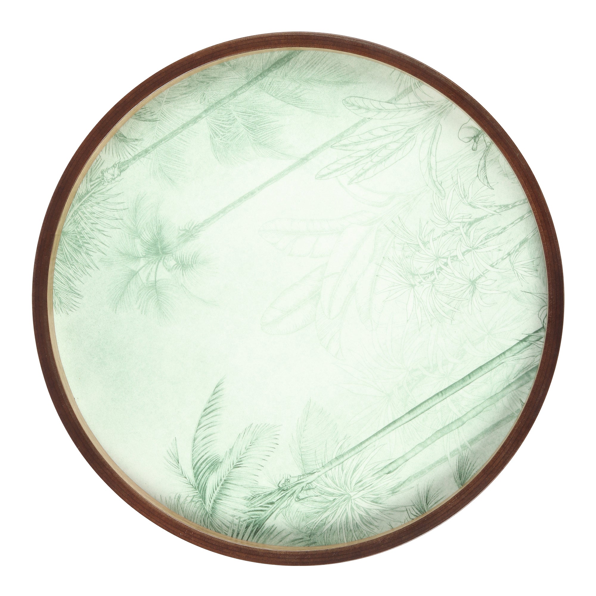 Round Wooden Side Table Set of 2