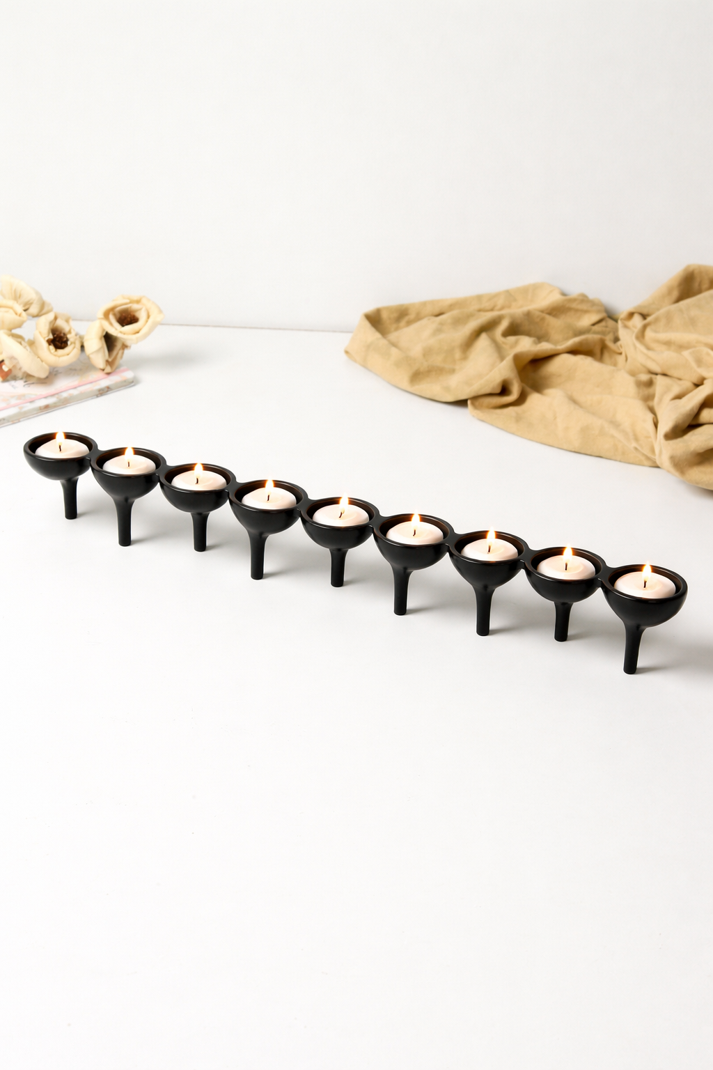 Decorative T-light Holder, Decorative Tabletop T-Light Holder, Metal T-Light holder 