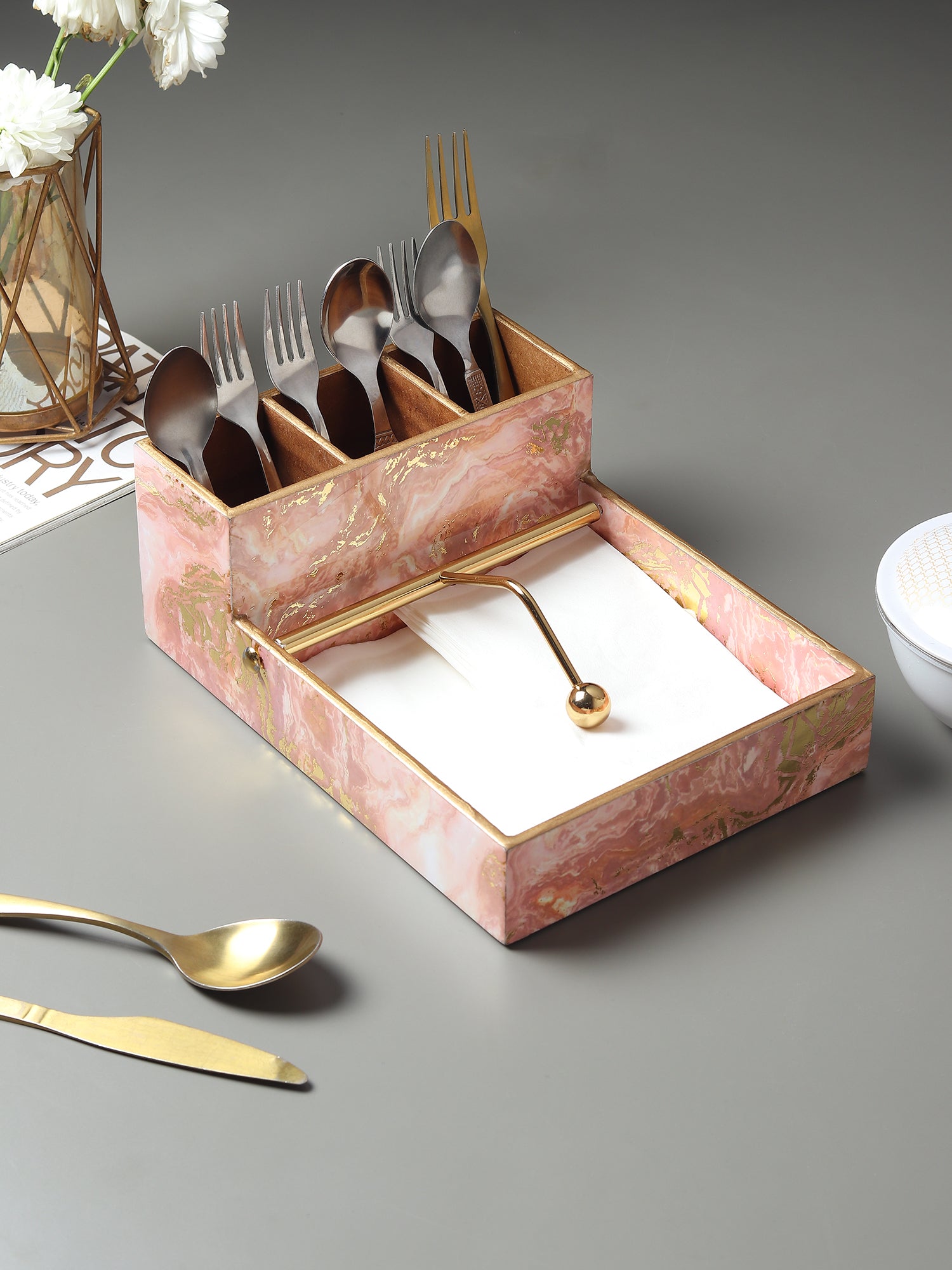 Napkin and cutlery holder, napkin with cutlery holder, wood napkin and cutlery holder, Kitchen articles, Kitchen Accessories Organizer