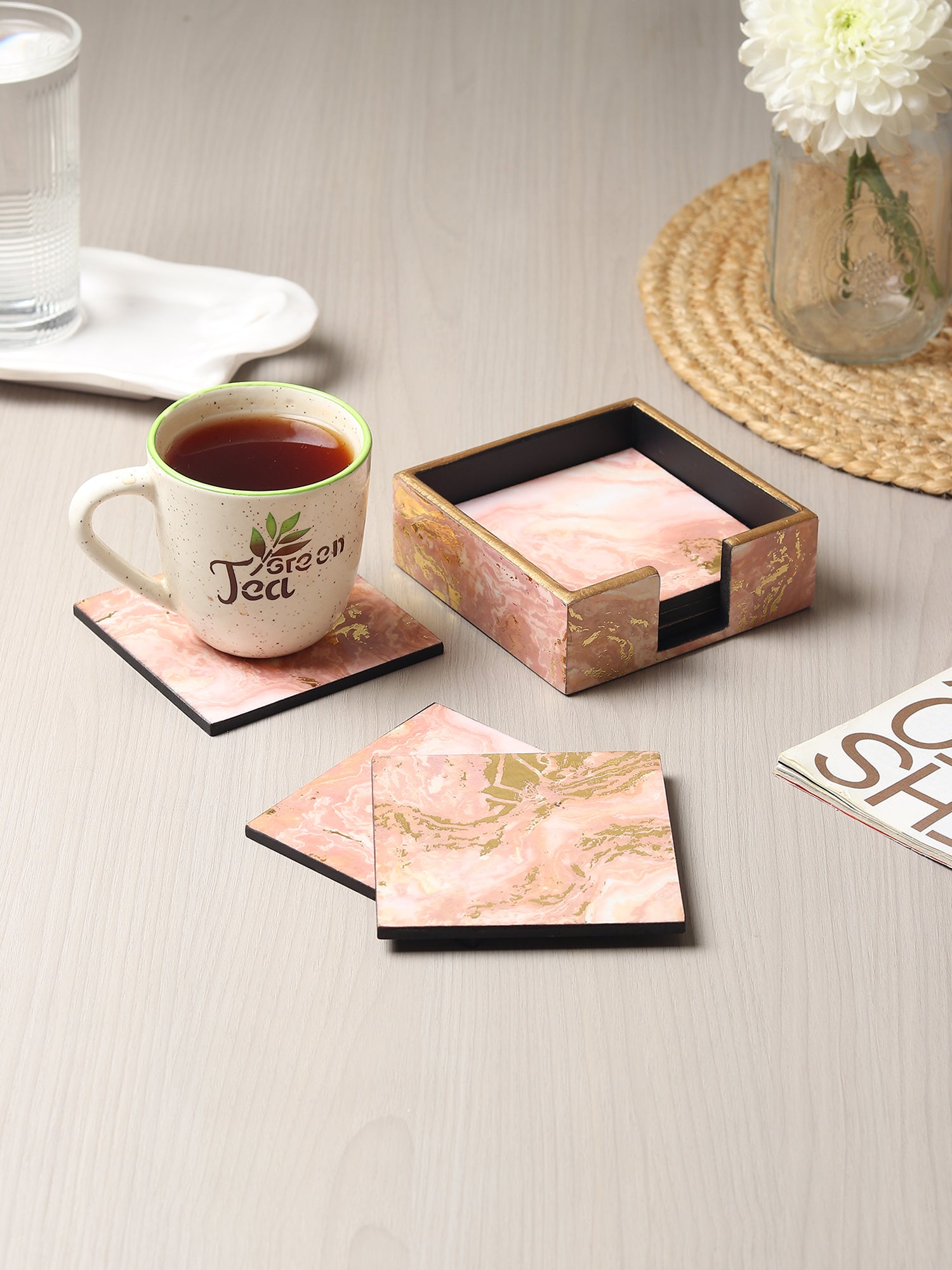 Coaster, Wood coaster, Morden coaster, Premium Table coaster ,Luxury coaster