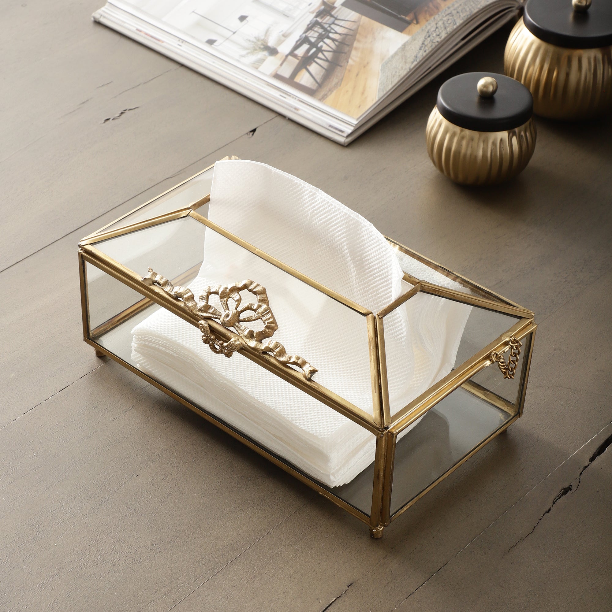 Napkin holder, Tissue Holder, Glass Napkin Holder,Kitchen articles, Kitchen Accessories Organizer.