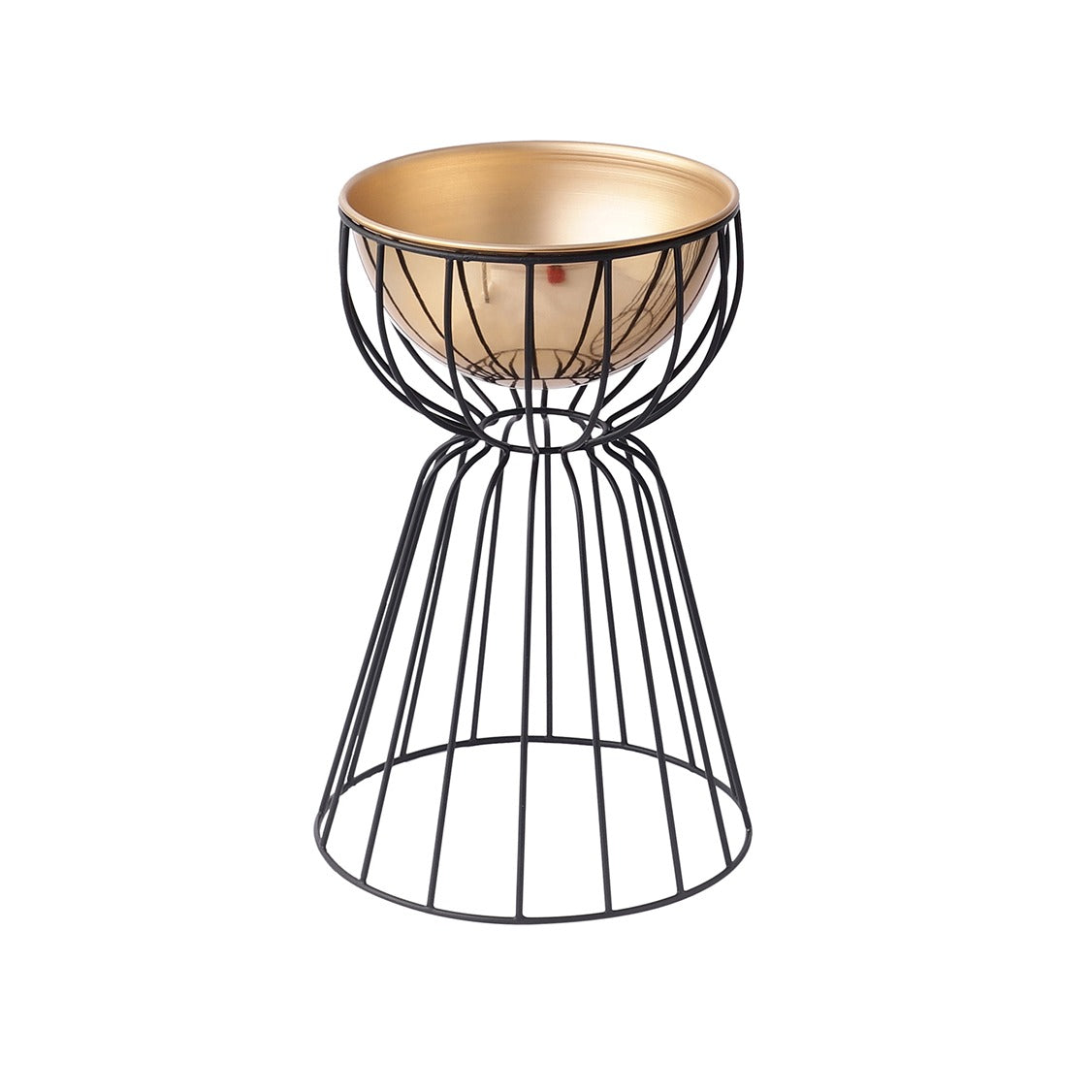 Twin Medium Bloom Gold floor planters