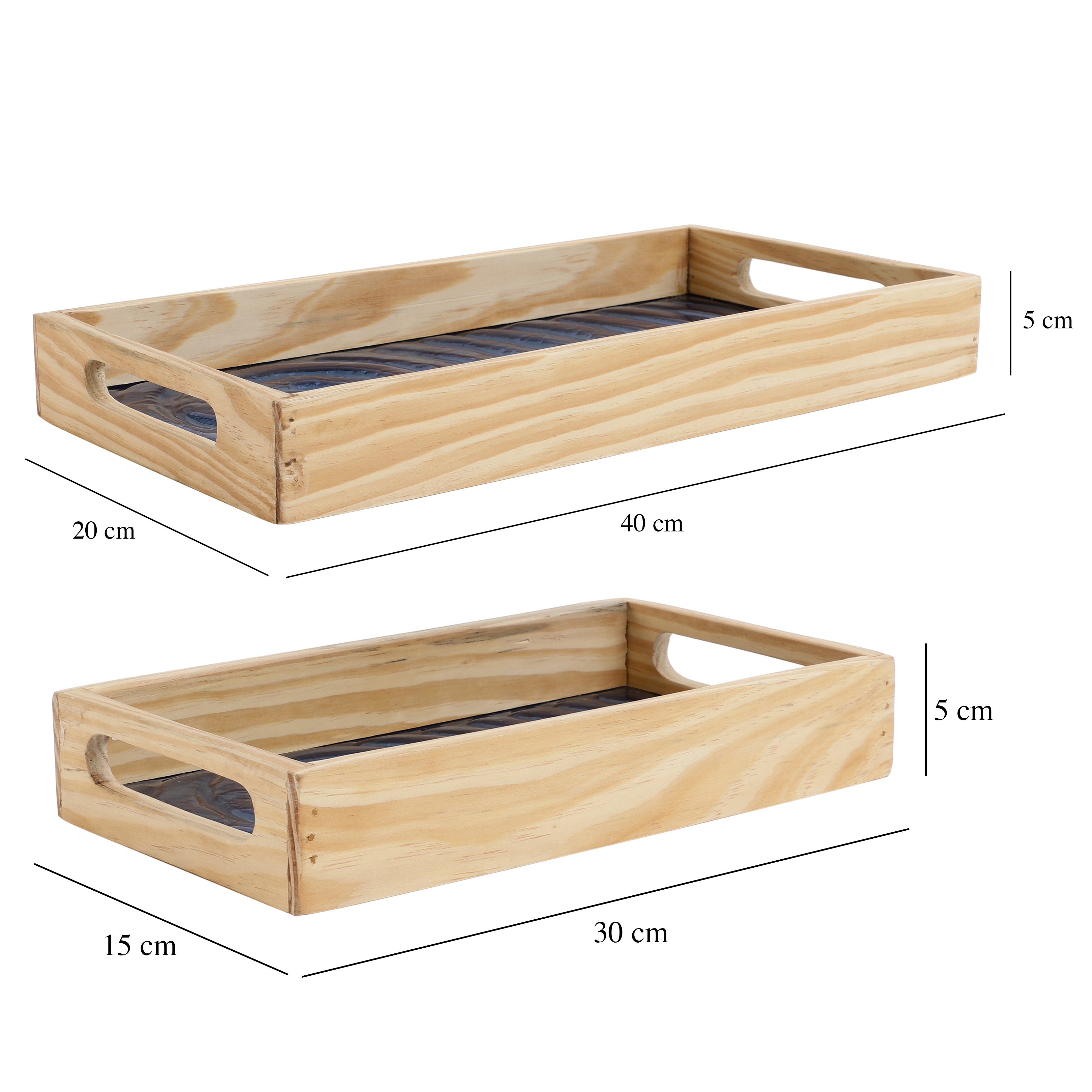 Duran Spiral Glass Tray Set