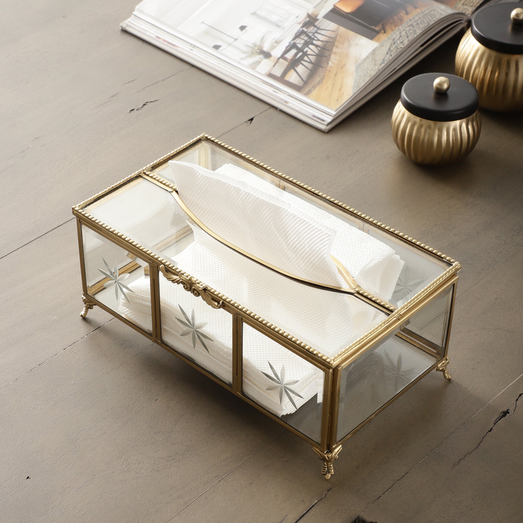 Napkin holder, Tissue Holder, Glass  Napkin Holder,Kitchen articles, Kitchen Accessories Organizer