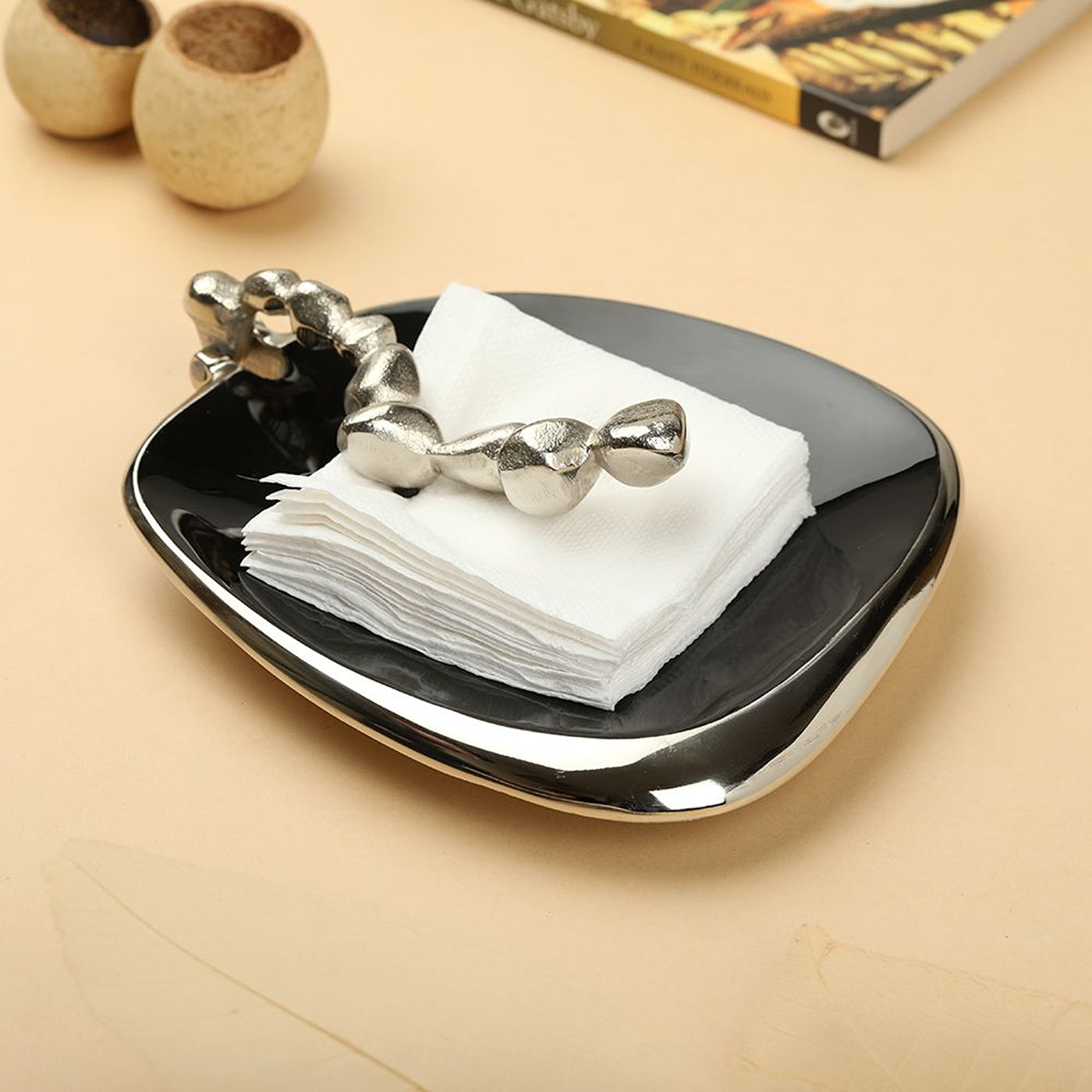 Napkin Holder, Tissue Holder, Kitchen Napkin Holder,Metal Napkin Holder, Wooden Napkin Holder, Kitchen Accessories Organizer