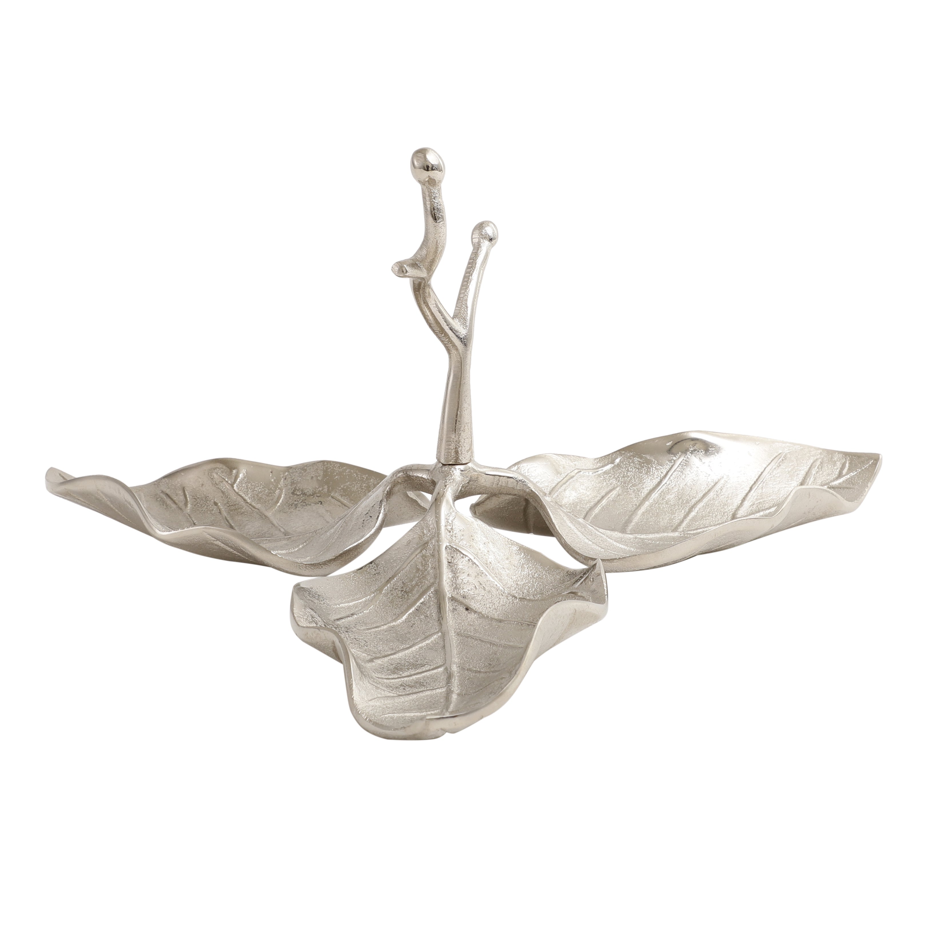 Three Leaf Decorative Silver Platter