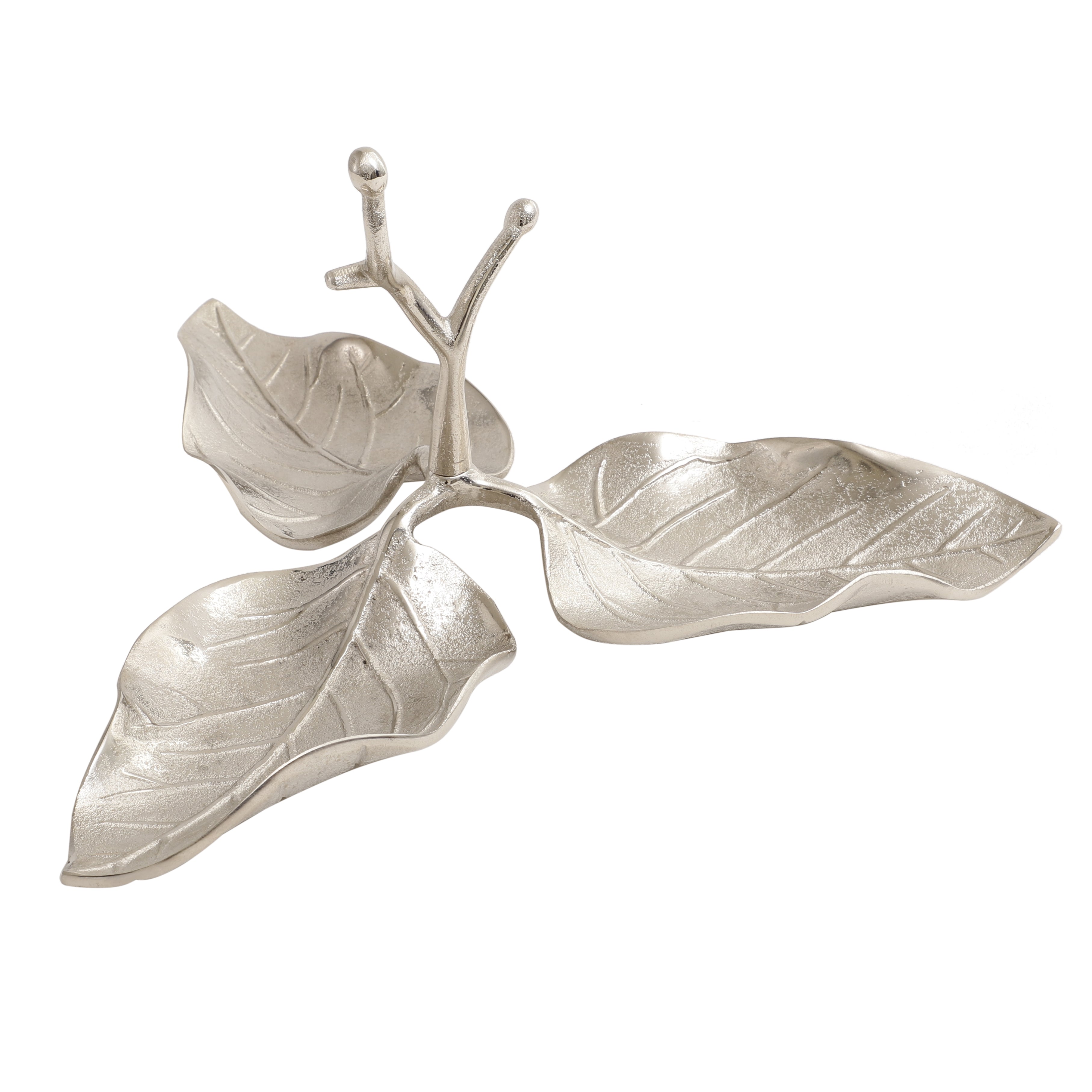Three Leaf Decorative Silver Platter