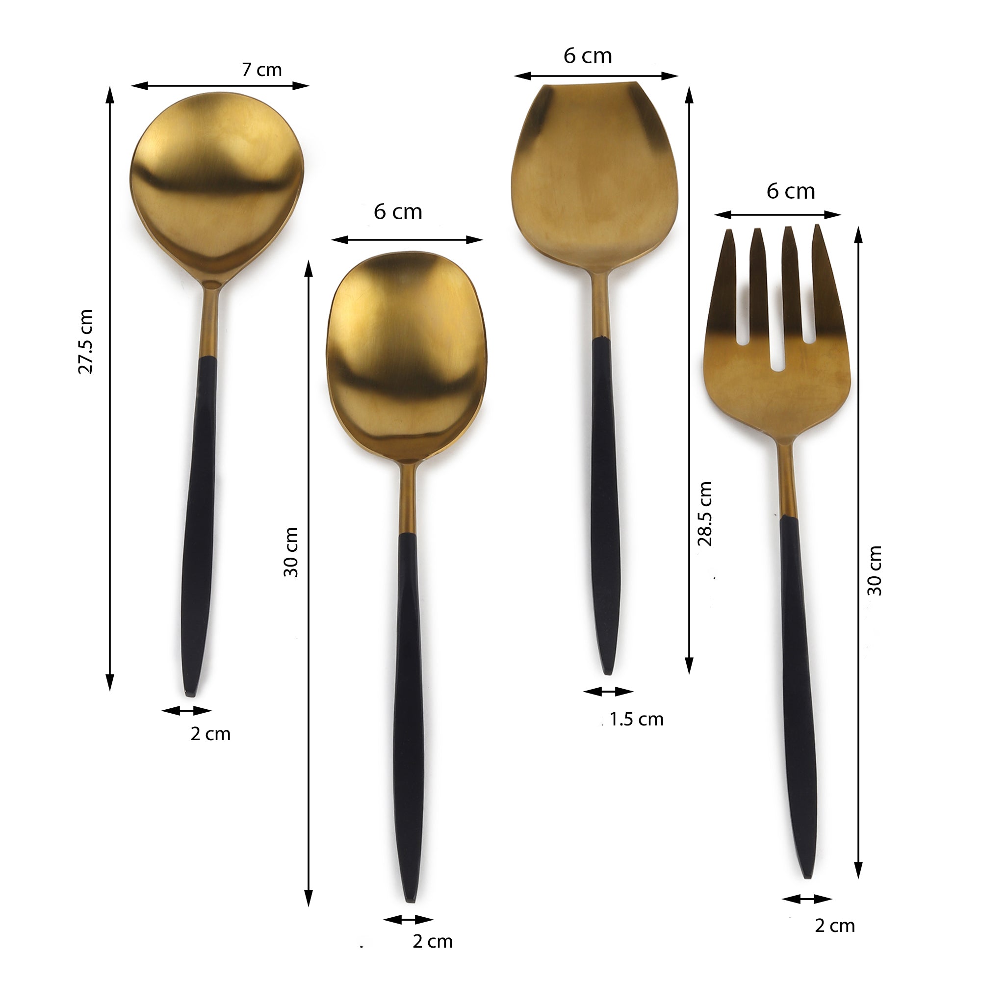 Midnight Opulence Gold Serving set