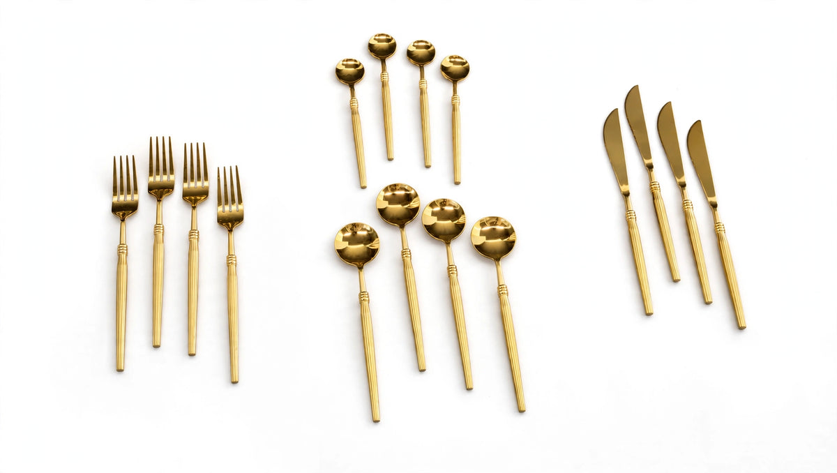 Juno Gold Cutlery Set of 16