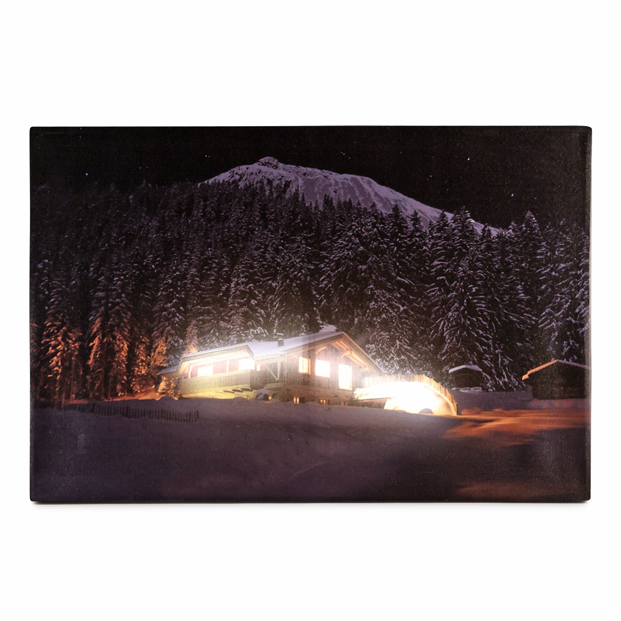Golden Retreat  – Illuminated Cabin Wall Art