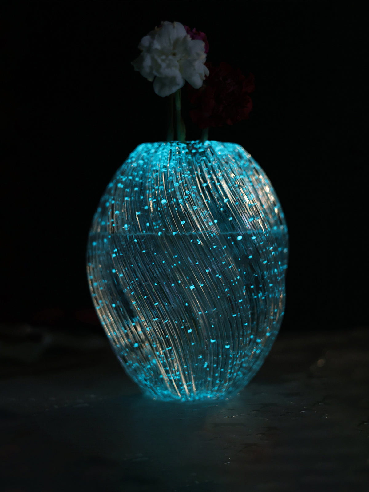 Lunara Night Glow Crystal Vase