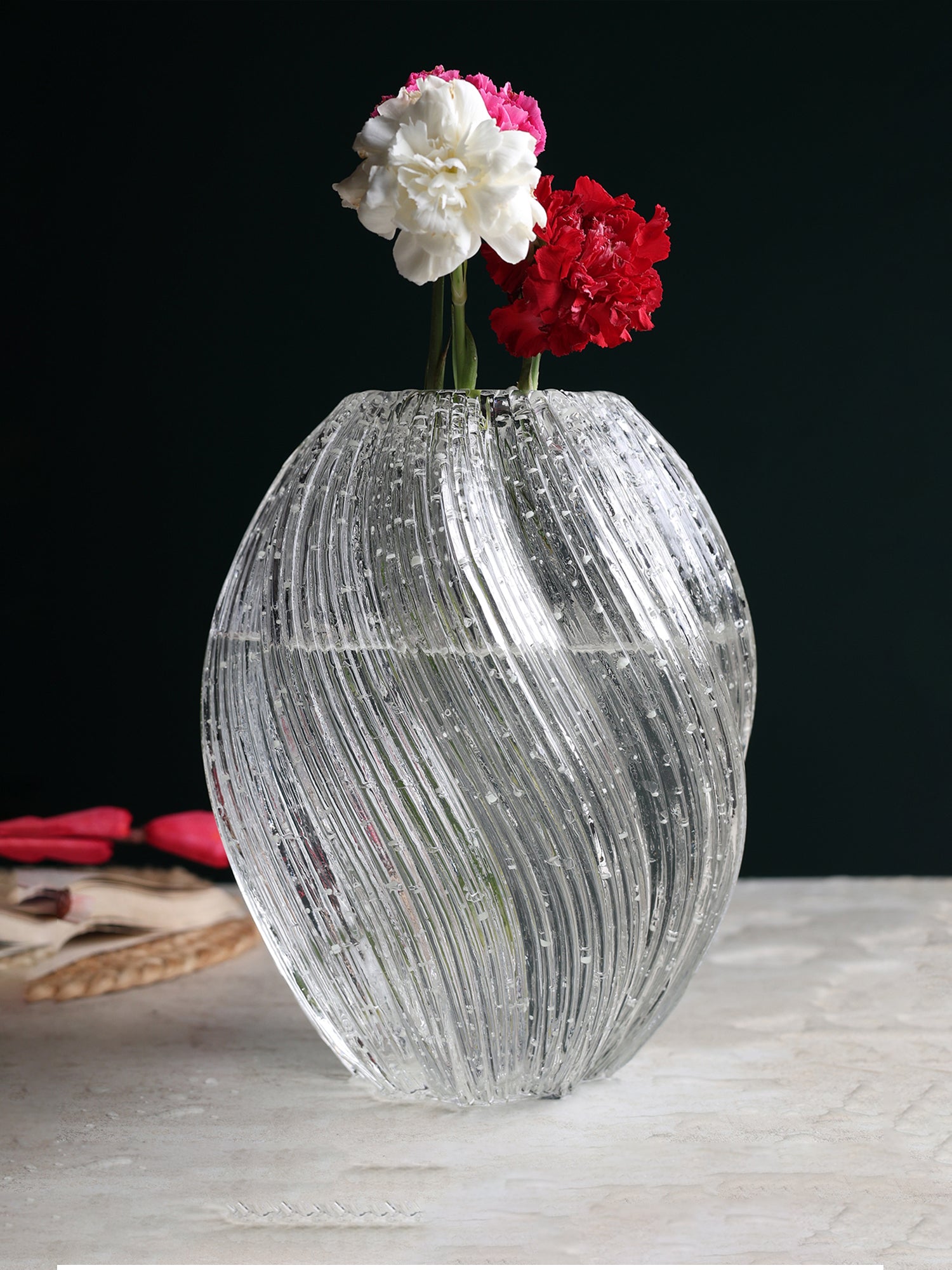 Lunara Night Glow Crystal Vase