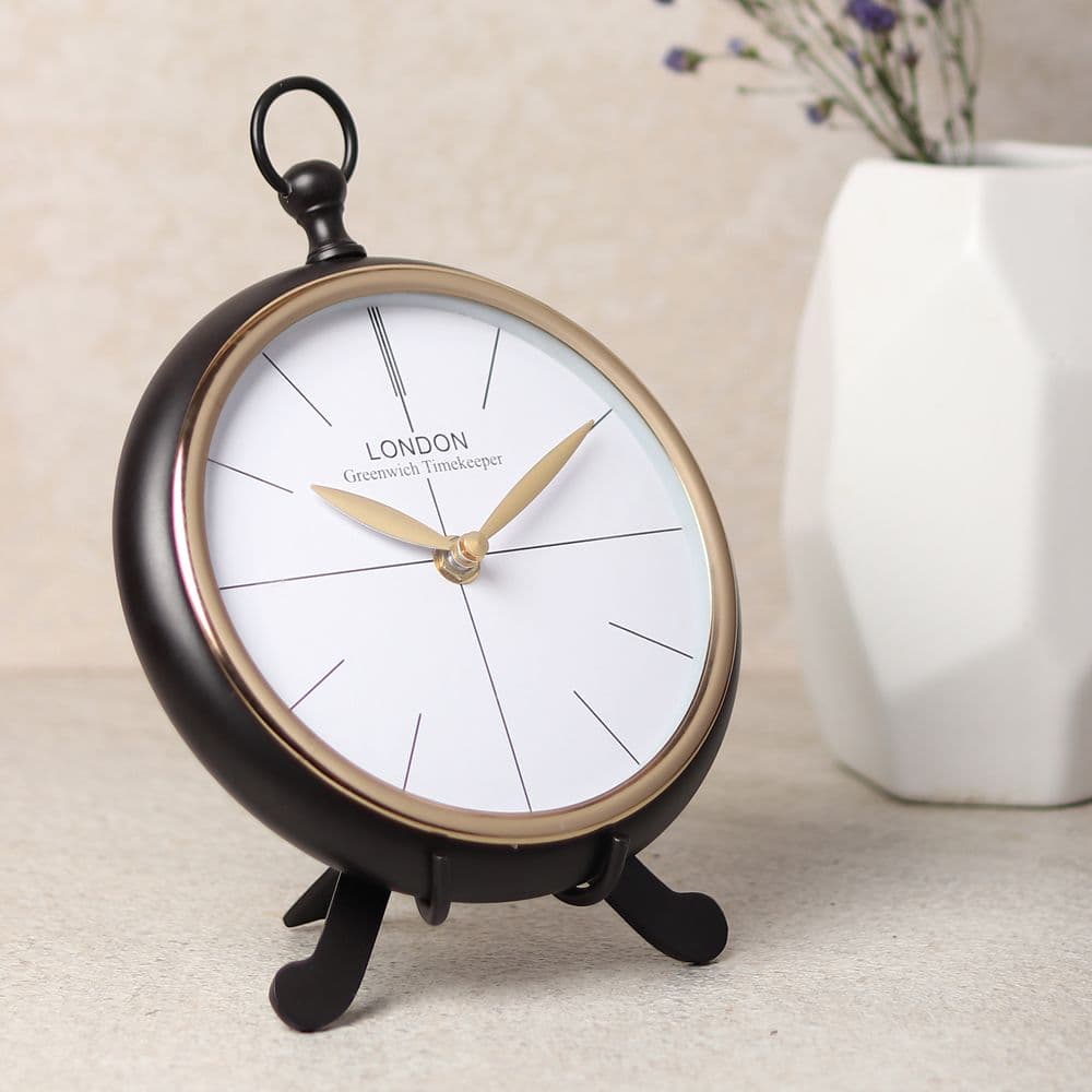 Regal Standpoint Table Clock Black De Maison Decor